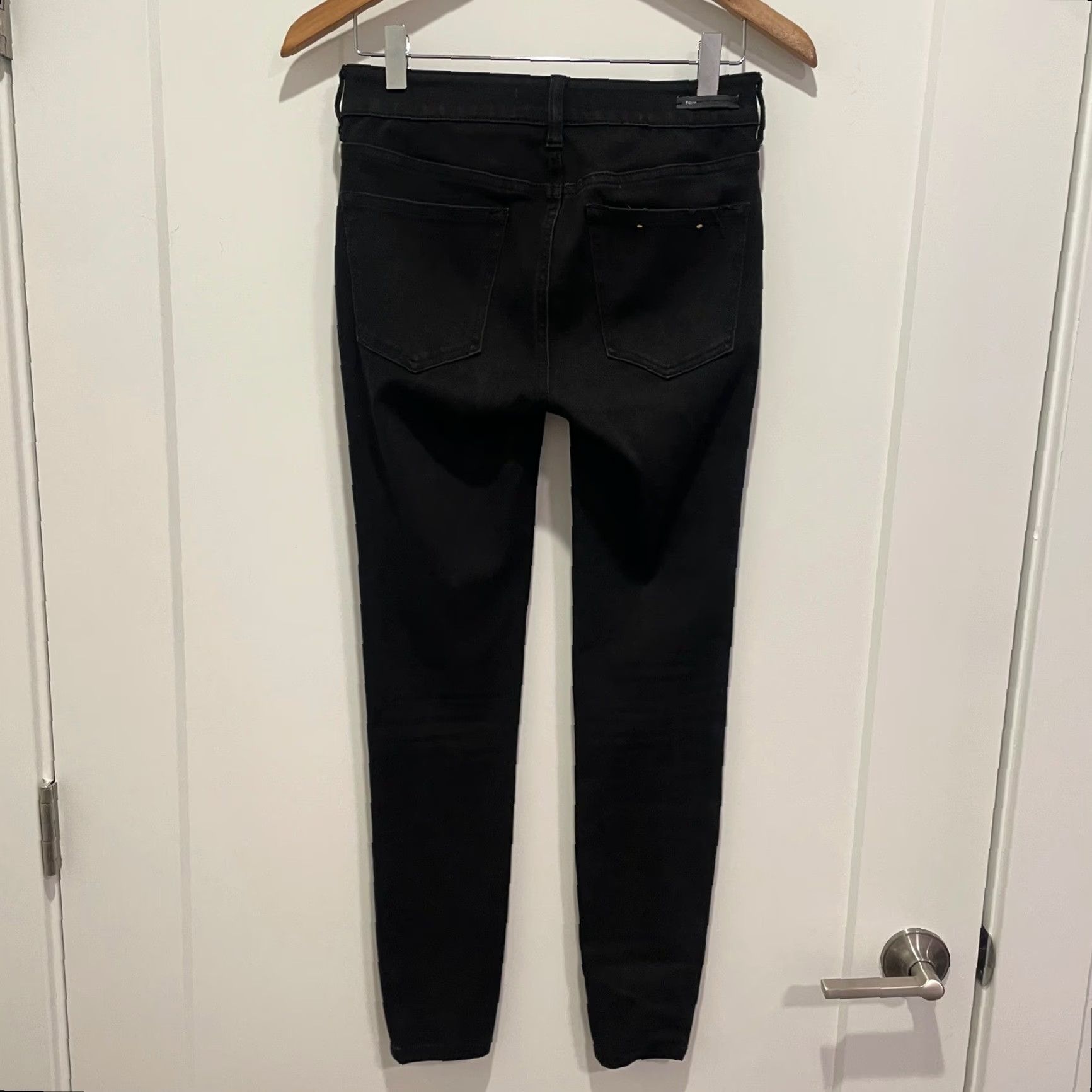 Vintage Pilcro and the Letterpress High Rise Denim Legging Black Jeans 26 Womens Slim Skinny 5-Pocket Inseam 27in Rise Mid 8.5-10.5in Cotton Blend Denim Pants Size 26" / US 2 / IT 38 - 2 Thumbnail