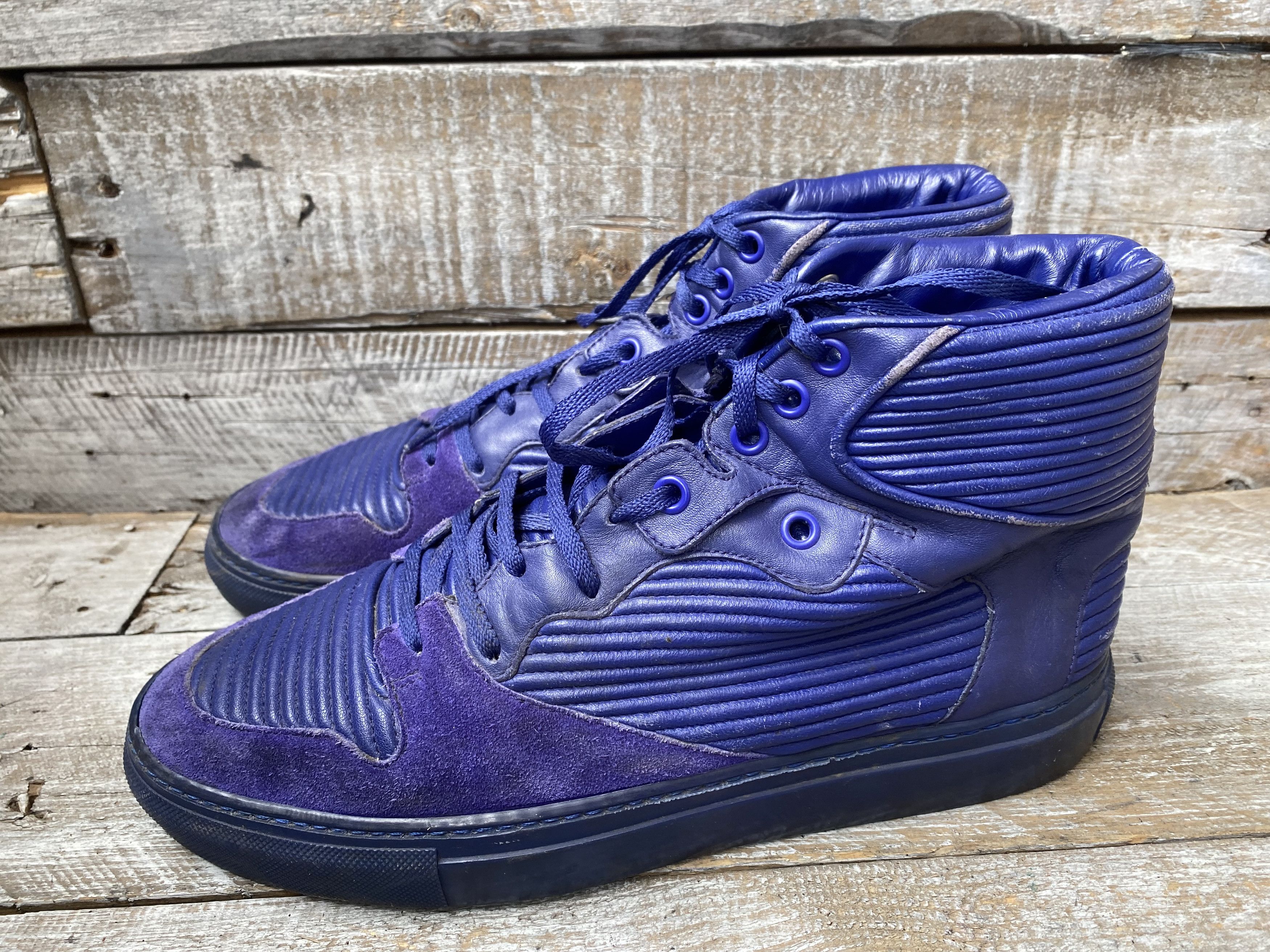 Balenciaga Balenciaga arena high-top blue suede sneakers sz 39 Size US 6 / EU 39 - 3 Thumbnail