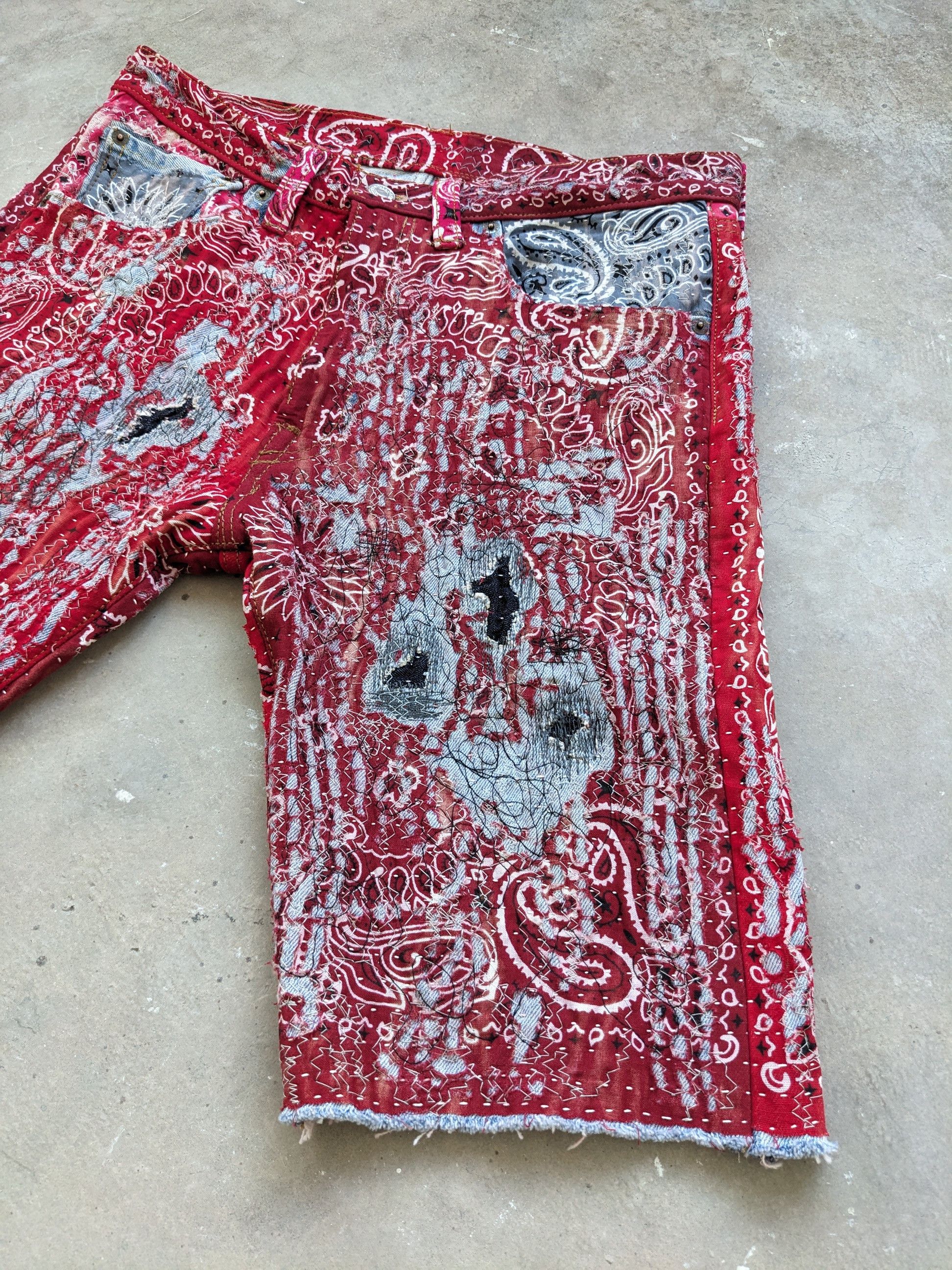 Japanese Brand × Levi's × Vintage Vintage Levis 501 Bandana Boro Inspired Proleta Re Art Size US 30 / EU 46 - 5 Thumbnail