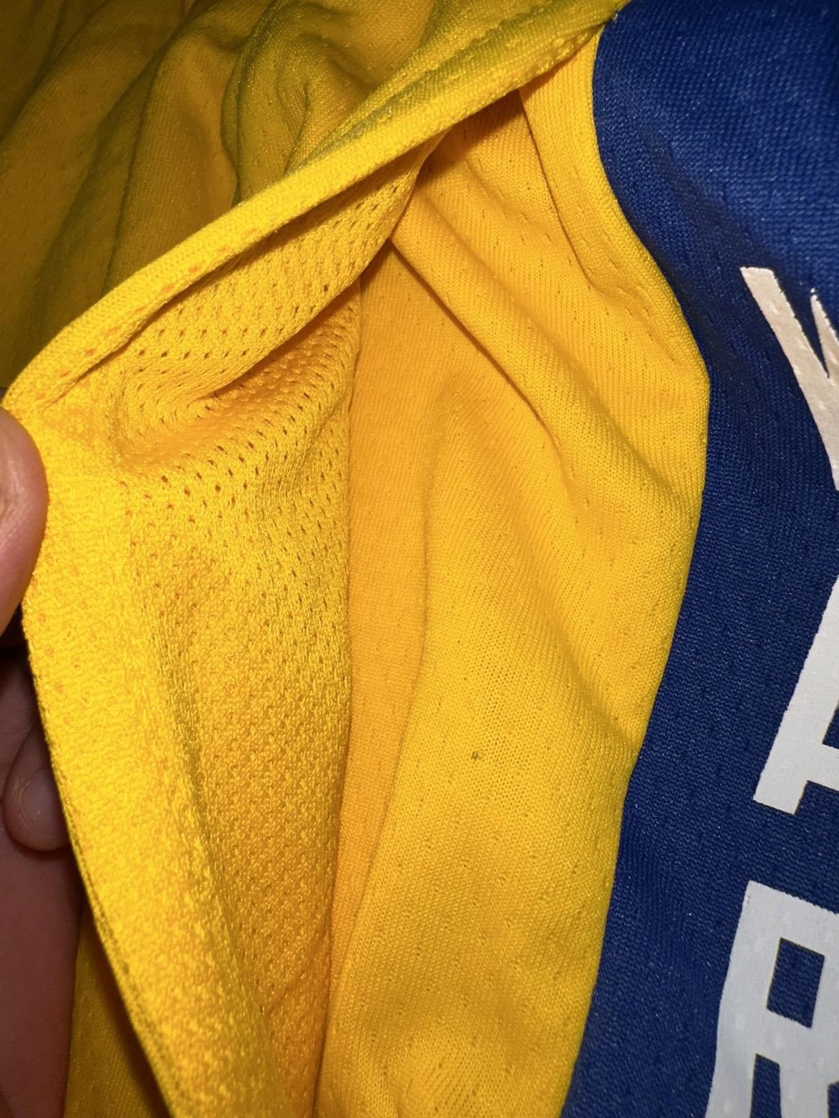 Nike Nike Men's Golden State Warriors Gold Hardwood Classics Swingman Shorts Sample Size US 34 / EU 50 - 4 Thumbnail