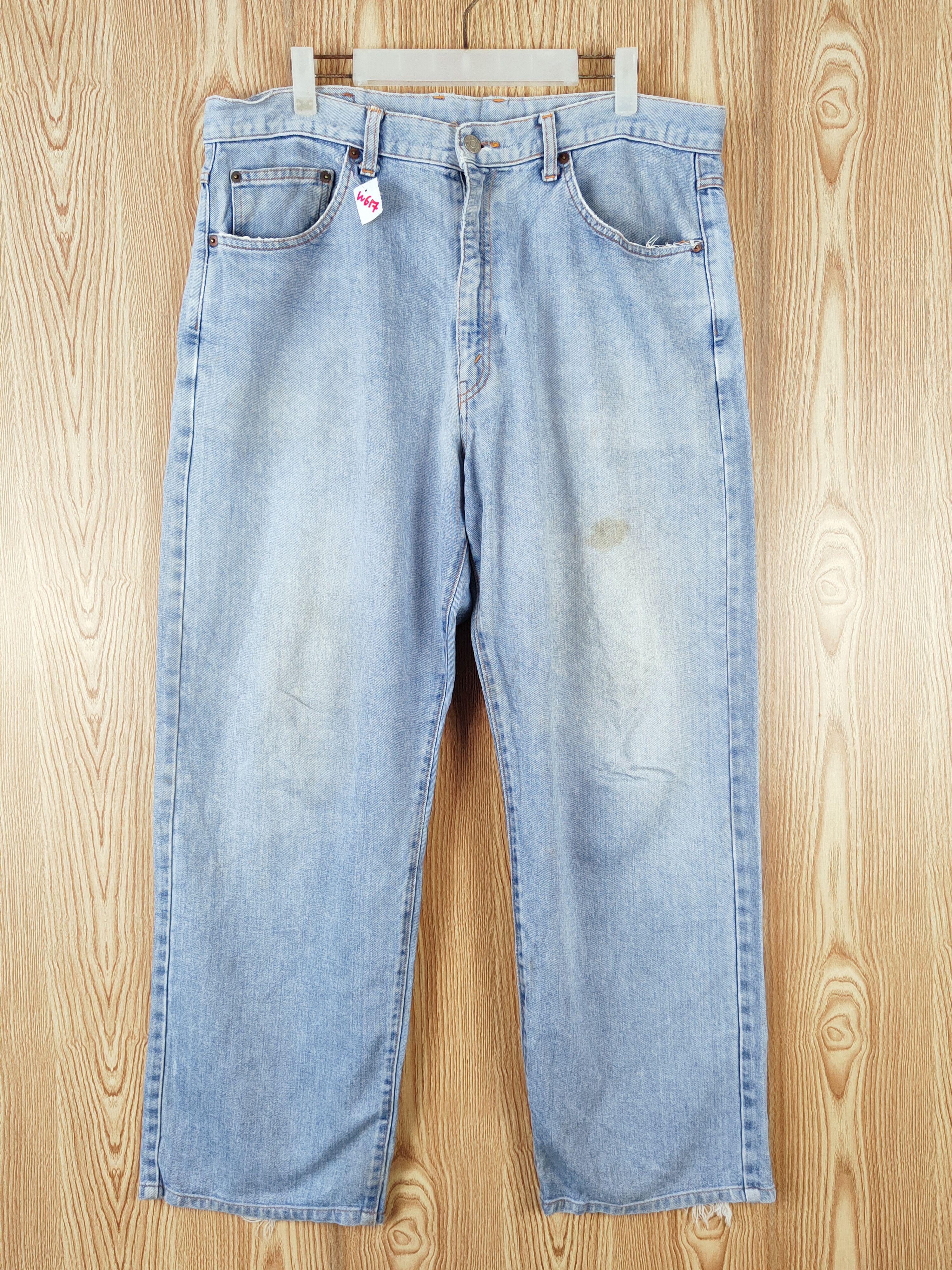 Japanese Brand Bobson Blue Distressed Ripped Jeans #W617 Size US 38 / EU 54 - 1 Thumbnail