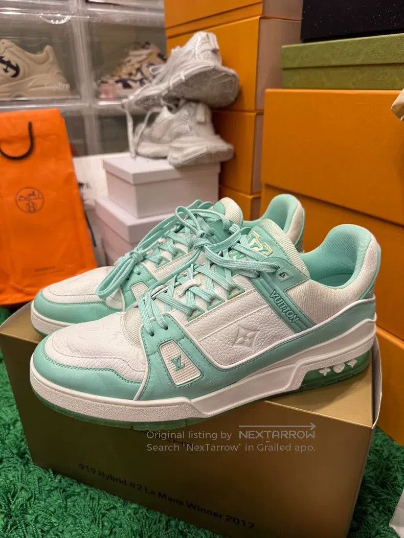 Louis Vuitton Louis Vuitton Trainer Tiffany Green shoes Size US 9 / EU 42 - 1 Thumbnail