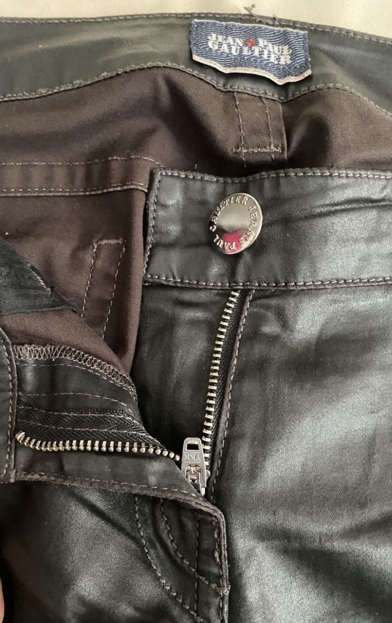 Jean Paul Gaultier JPG Archive Lace-Up Coated Denim Pants - Earth Brown 30 Size US 30 / EU 46 - 7 Thumbnail