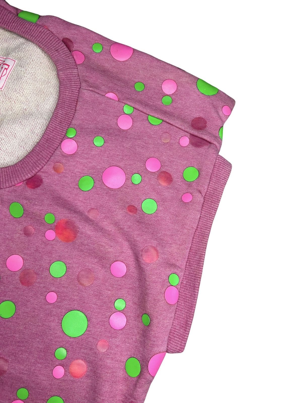 W&LT 90s Polka Dot Square Sweatshirt Size L / US 10 / IT 46 - 3 Thumbnail