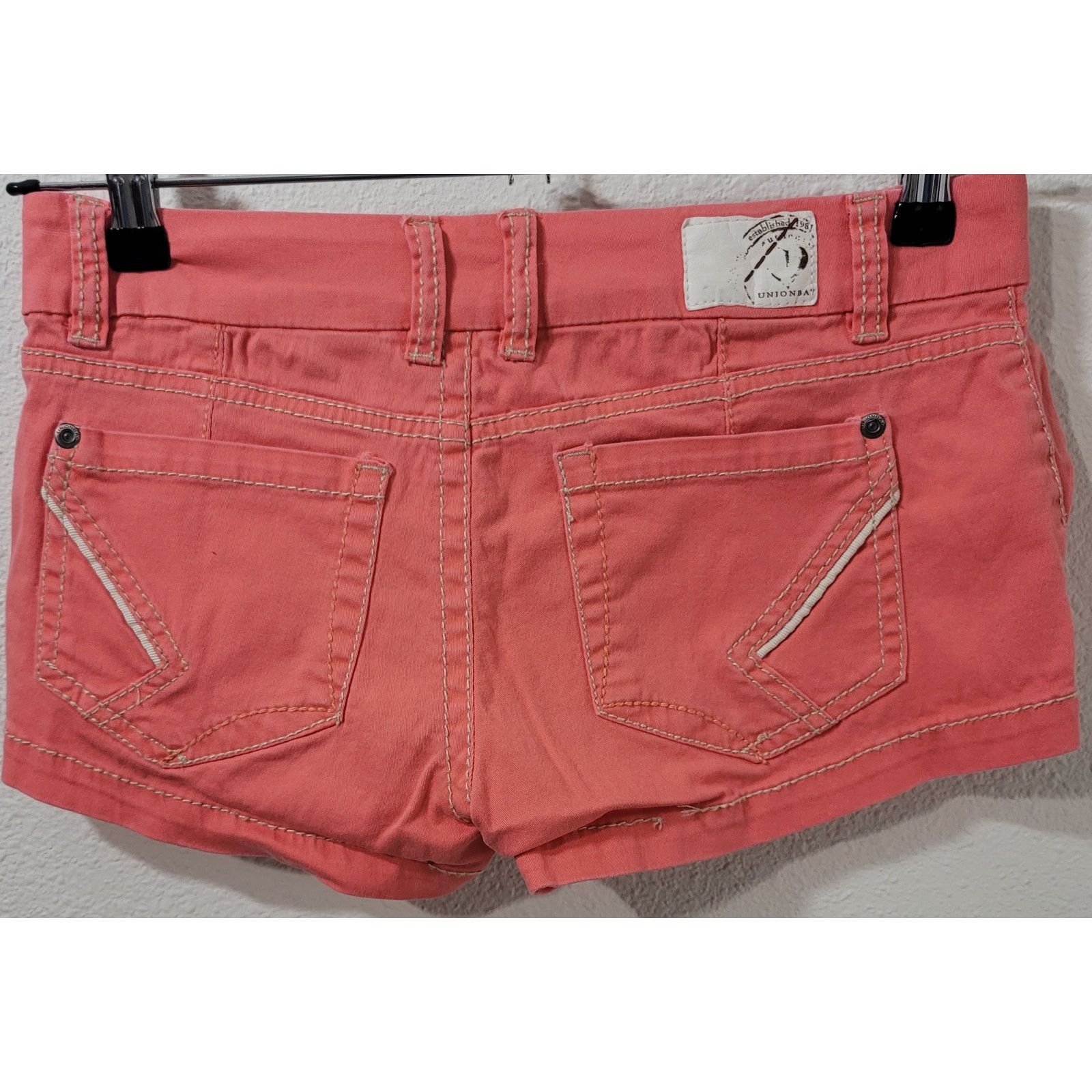 UNIONBAY UnionBay Orange Flat Front Hot Pants Women's Shorts 5 Pocket Size 29" - 2 Thumbnail