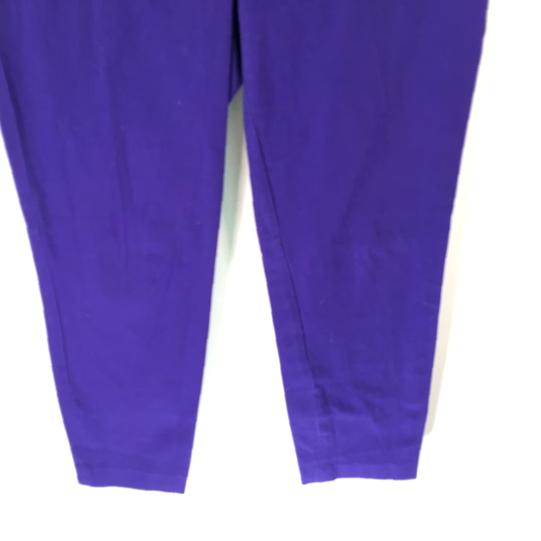 J.Crew Vintage J.Crew Womens Casual Straight Pants 8 Blue Cotton Spandex Mid Rise Flat Front Slim Fit Size 32" / US 10 / IT 46 - 5 Thumbnail