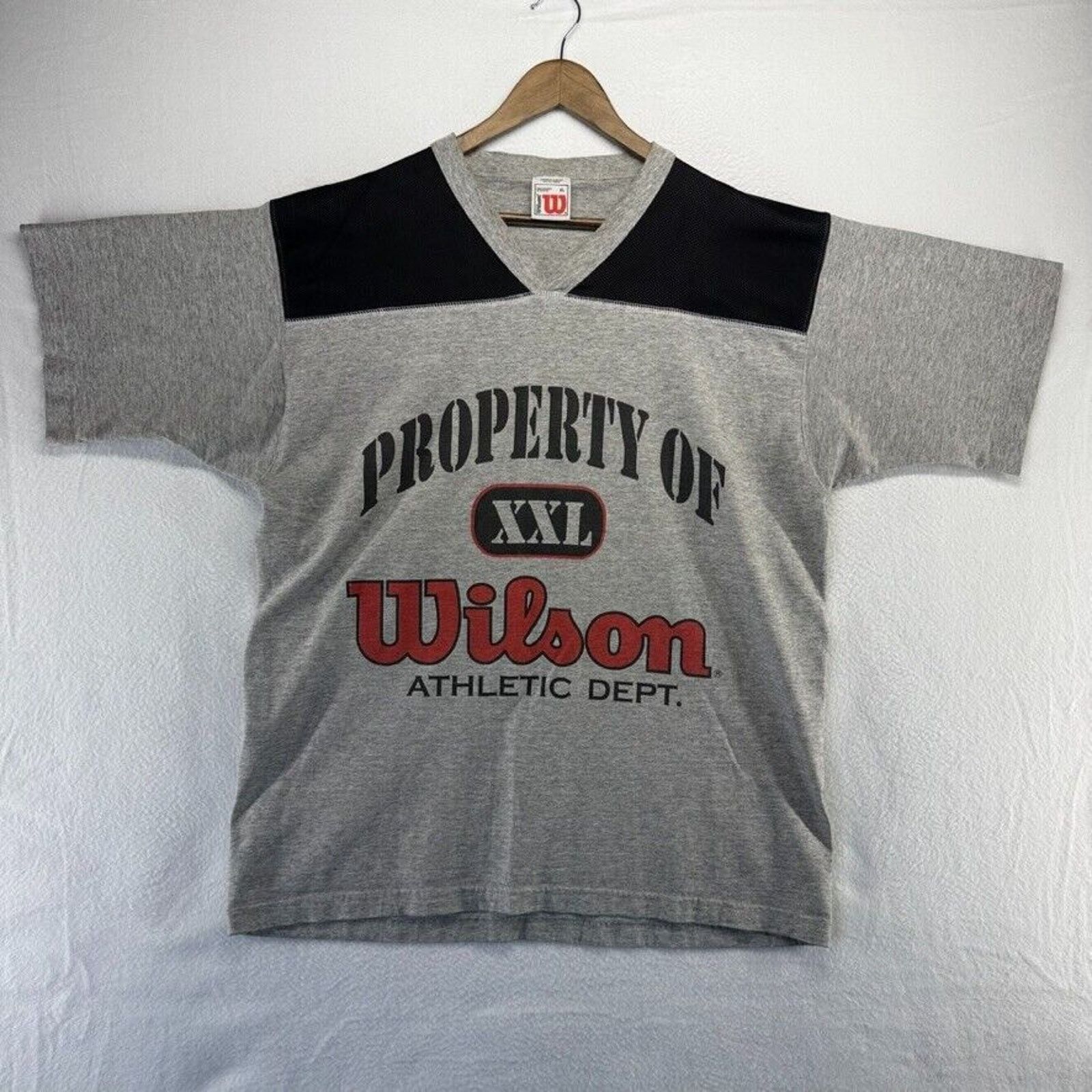 Vintage Vintage Wilson Shirt Men's XL Gray Black Property Size US XL / EU 56 / 4 - 1 Thumbnail