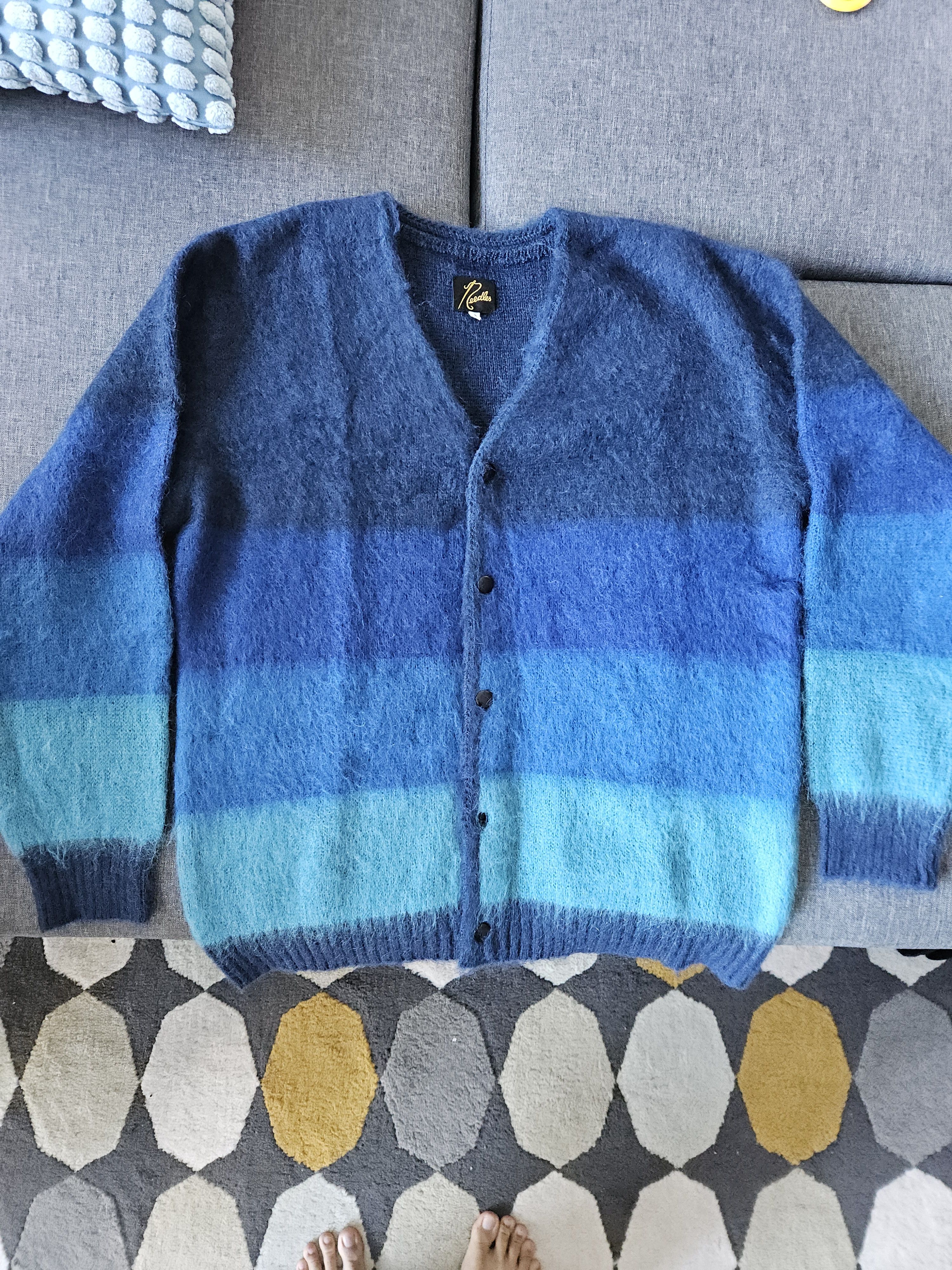 Beams Plus Beams Plus Argyle Mohair Cardigan | Grailed