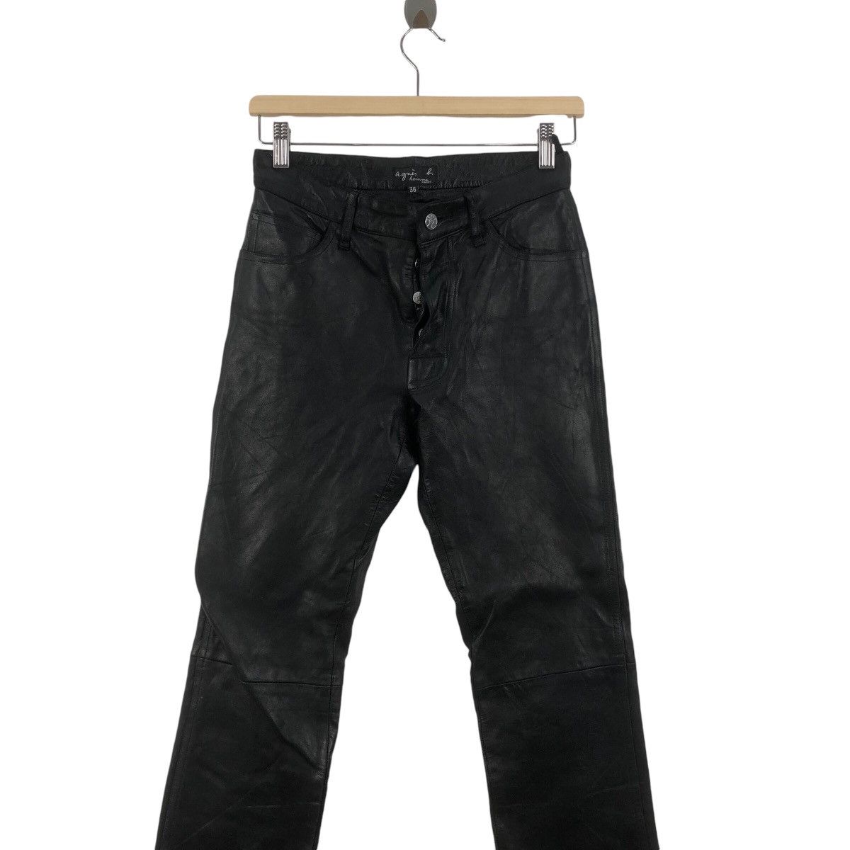 Genuine Leather × agnes b. Designer AGNES B PARIS France Sheep Leather Hina Pant Size US 26 / EU 42 - 3 Thumbnail