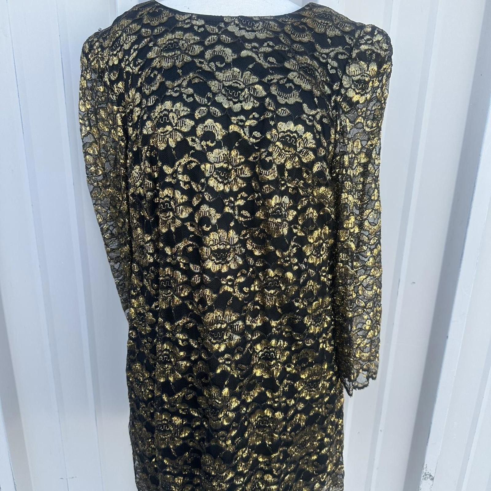 Other Vintage lace golden tunic Size L / US 10 / IT 46 - 3 Thumbnail