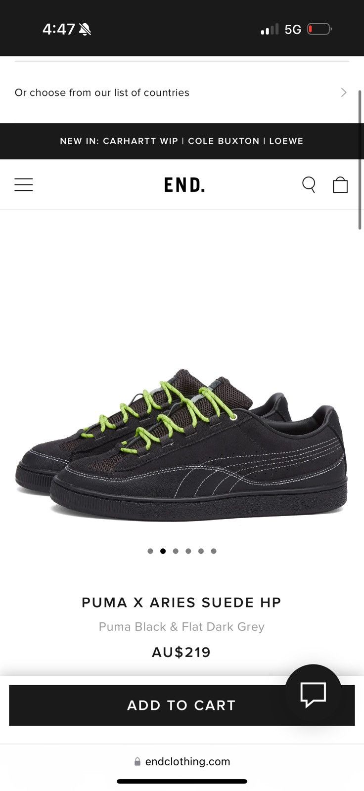 Aries × Puma PUMA X ARIES SUEDE HP Size US 9 / EU 42 - 7 Thumbnail