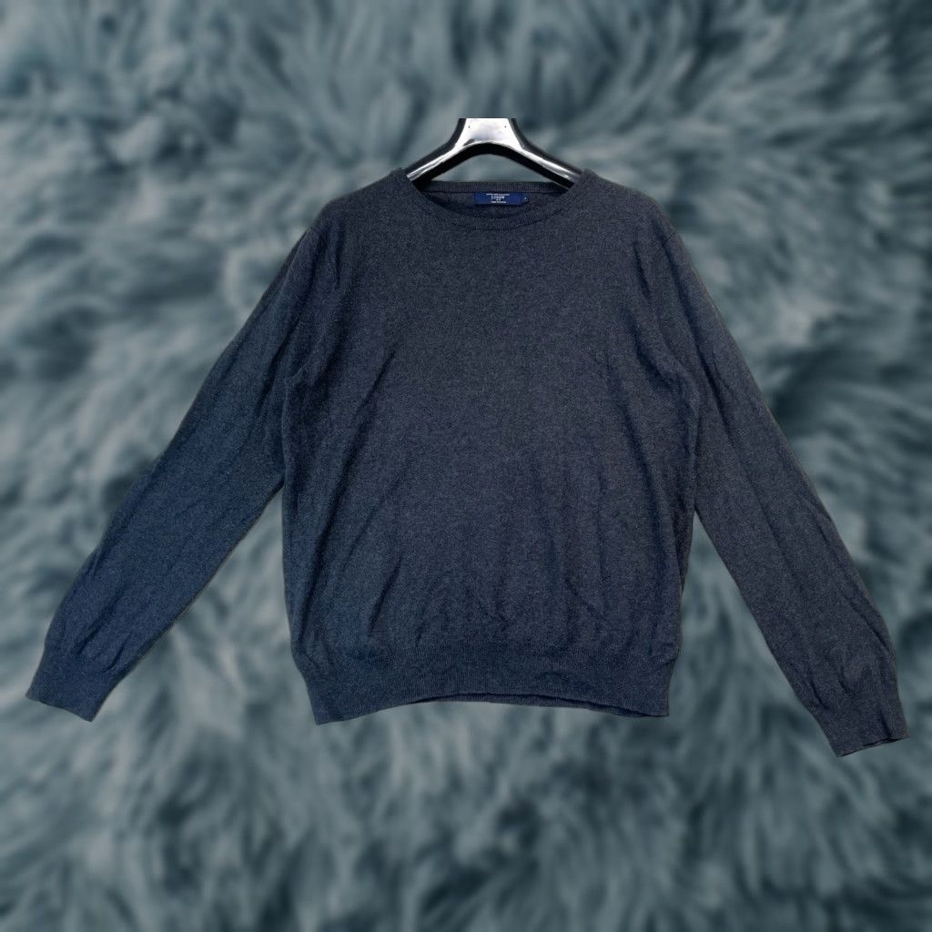 J.Crew J.CREW Sweater Men L Crew Neck Lightweight Cashmere Cotton Pullover Gray/Dark Grey Size US L / EU 52-54 / 3 - 1 Thumbnail