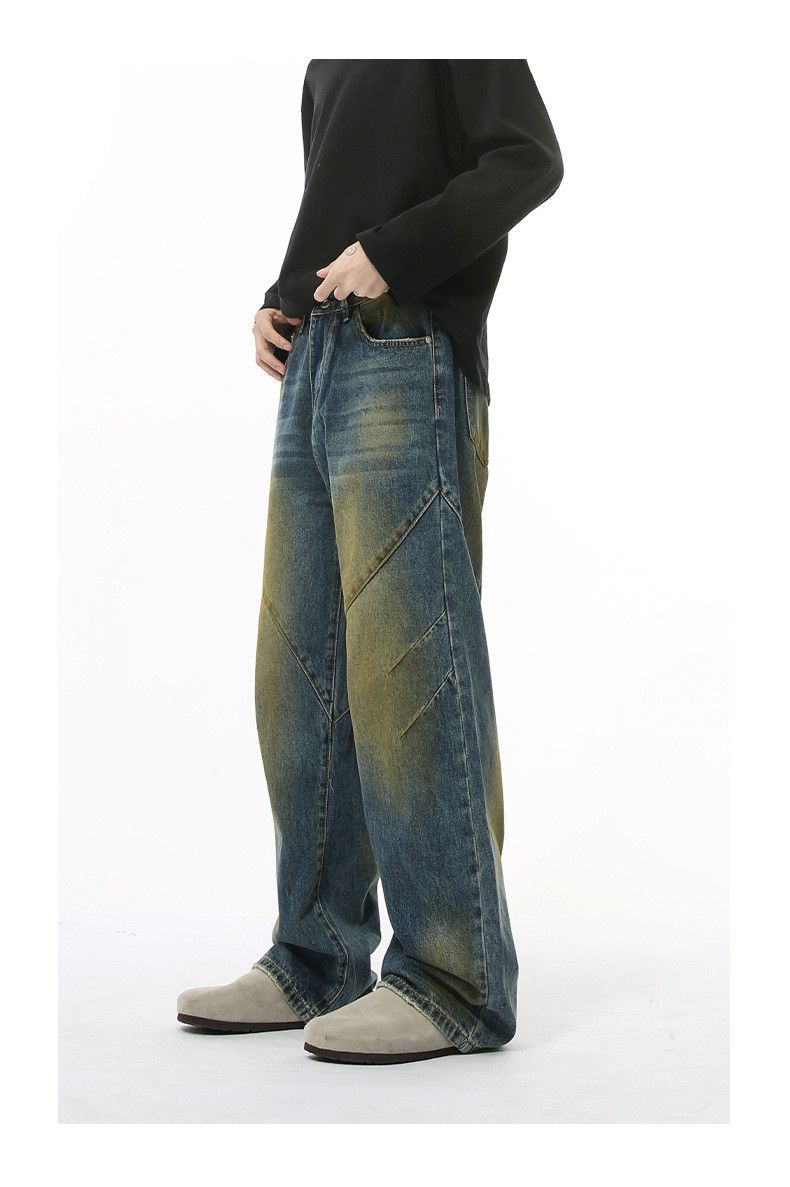 Japanese Brand × Jean Japanese style dyed distressed gradient straight loose jeans Size US 32 / EU 48 - 4 Thumbnail