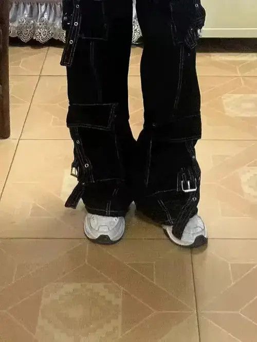 VIBE Baggy Cargo Techwear Hippie Pants Size US 31 - 3 Thumbnail