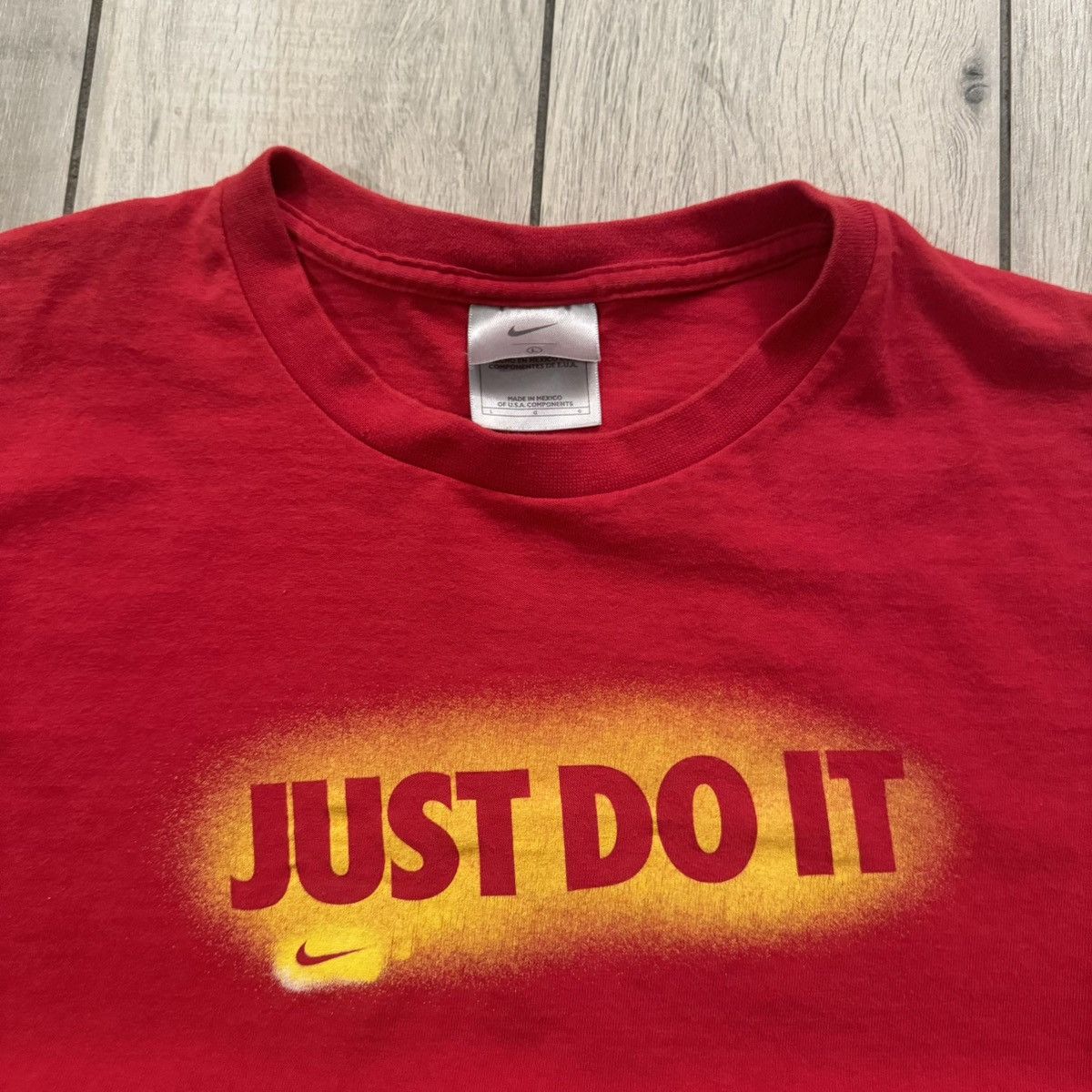 JNCO × Nike × Stussy Vintage 90s Red And Yellow Nike “Just Do It” Graphic Tee L Size US L / EU 52-54 / 3 - 2 Thumbnail