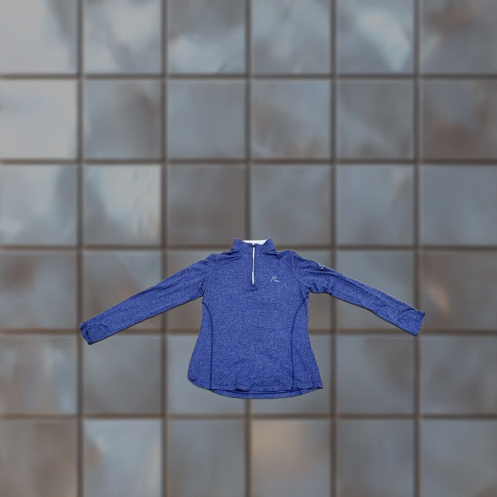 Vintage RHOBACK Performance Womens Blue Herringbone Pullover Athletic Small Size S / US 4 / IT 40 - 1 Thumbnail