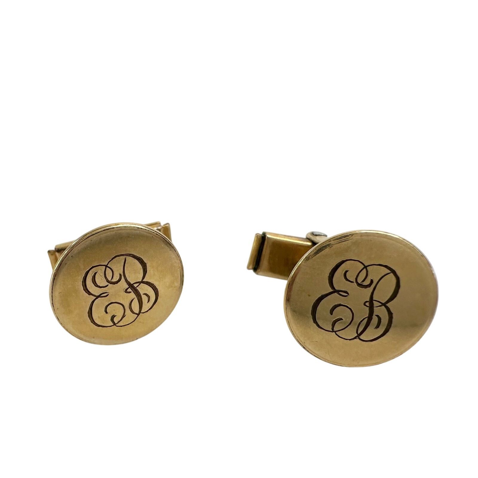 Other Nanasi 12kt Gold Filled Men's Cufflinks - Script EB Initials Size ONE SIZE - 1 Thumbnail