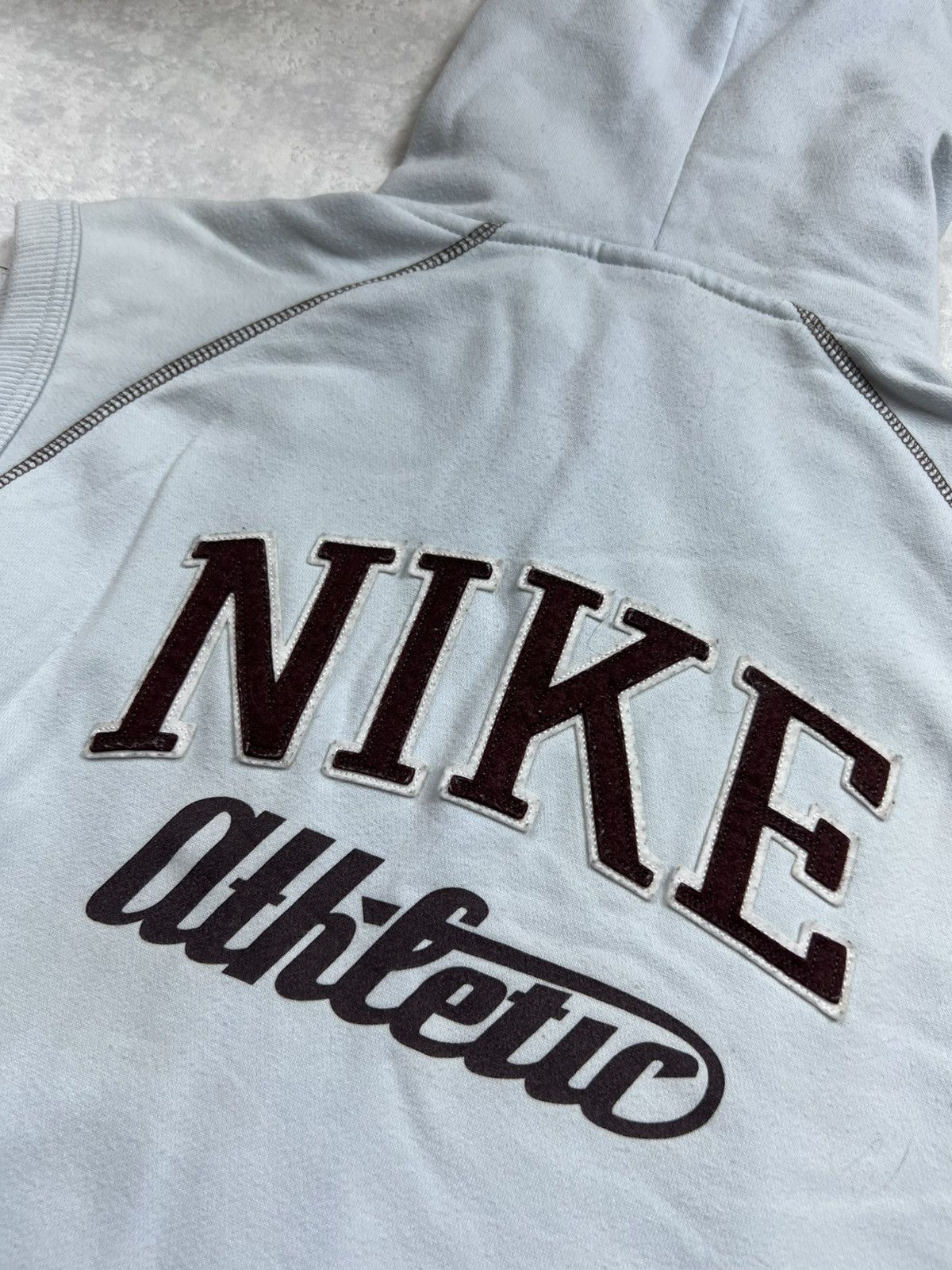Nike 90s Nike Big Logo Vintage Oversized Sleeveless Zip Hoodie Size US XL / EU 56 / 4 - 10 Thumbnail