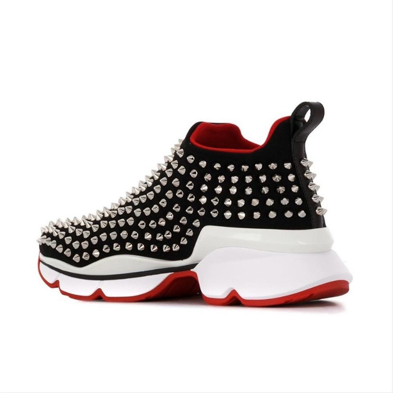 Christian Louboutin spike sock Donna studded flat neoprene sneakers Size US 6.5 / IT 36.5 - 3 Thumbnail
