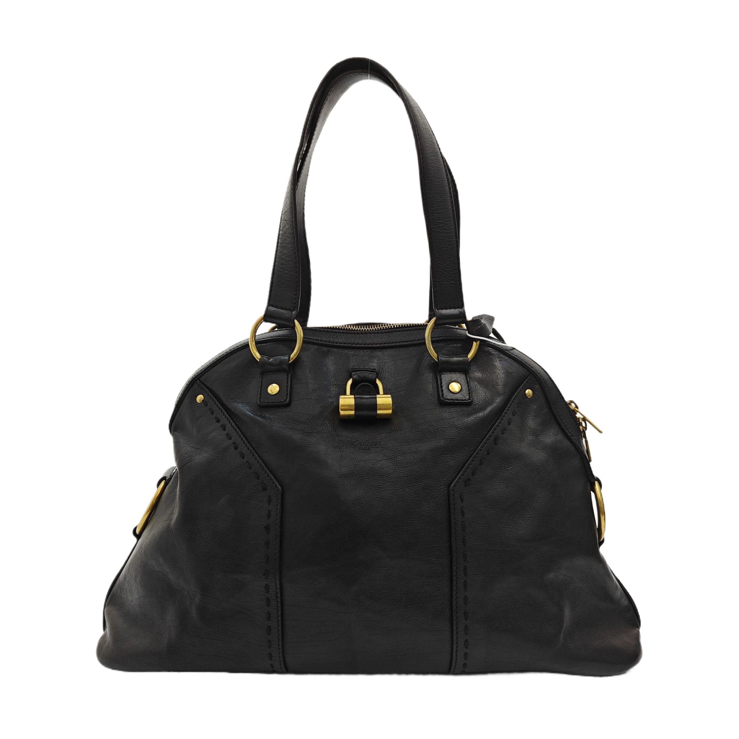 Saint Laurent Paris Saint Laurent Muse Black Leather Handle Bag One Size Size ONE SIZE - 1 Thumbnail
