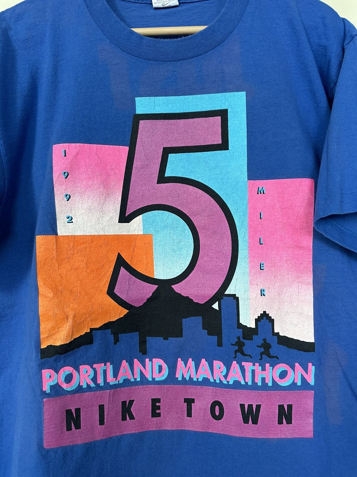 Nike × Vintage Vintage 90s Nike Niketown Portland Marathon T-Shirt Size US XL / EU 56 / 4 - 5 Thumbnail