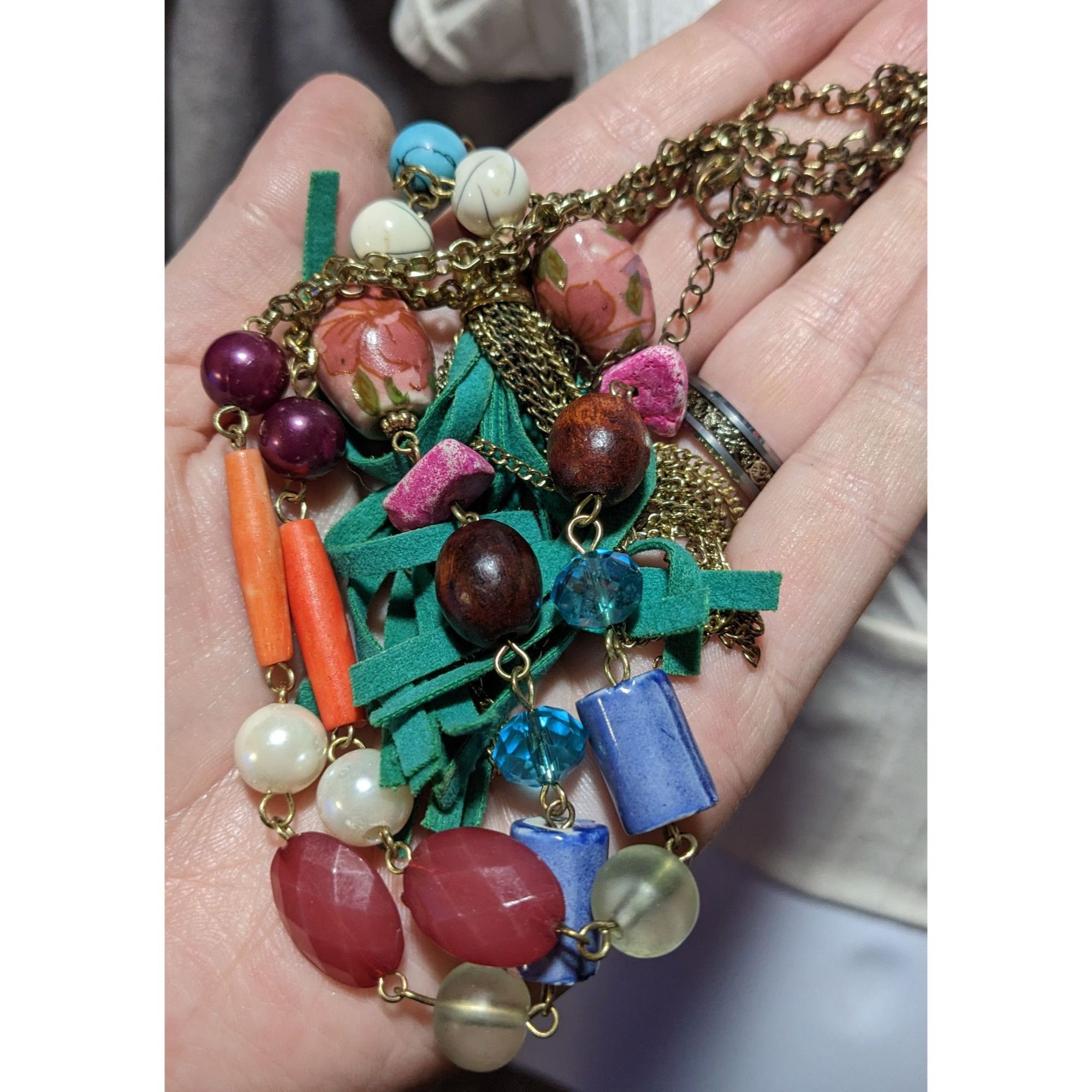 Other Bohemian Rainbow Beaded Tassel Necklace Size ONE SIZE - 9 Thumbnail