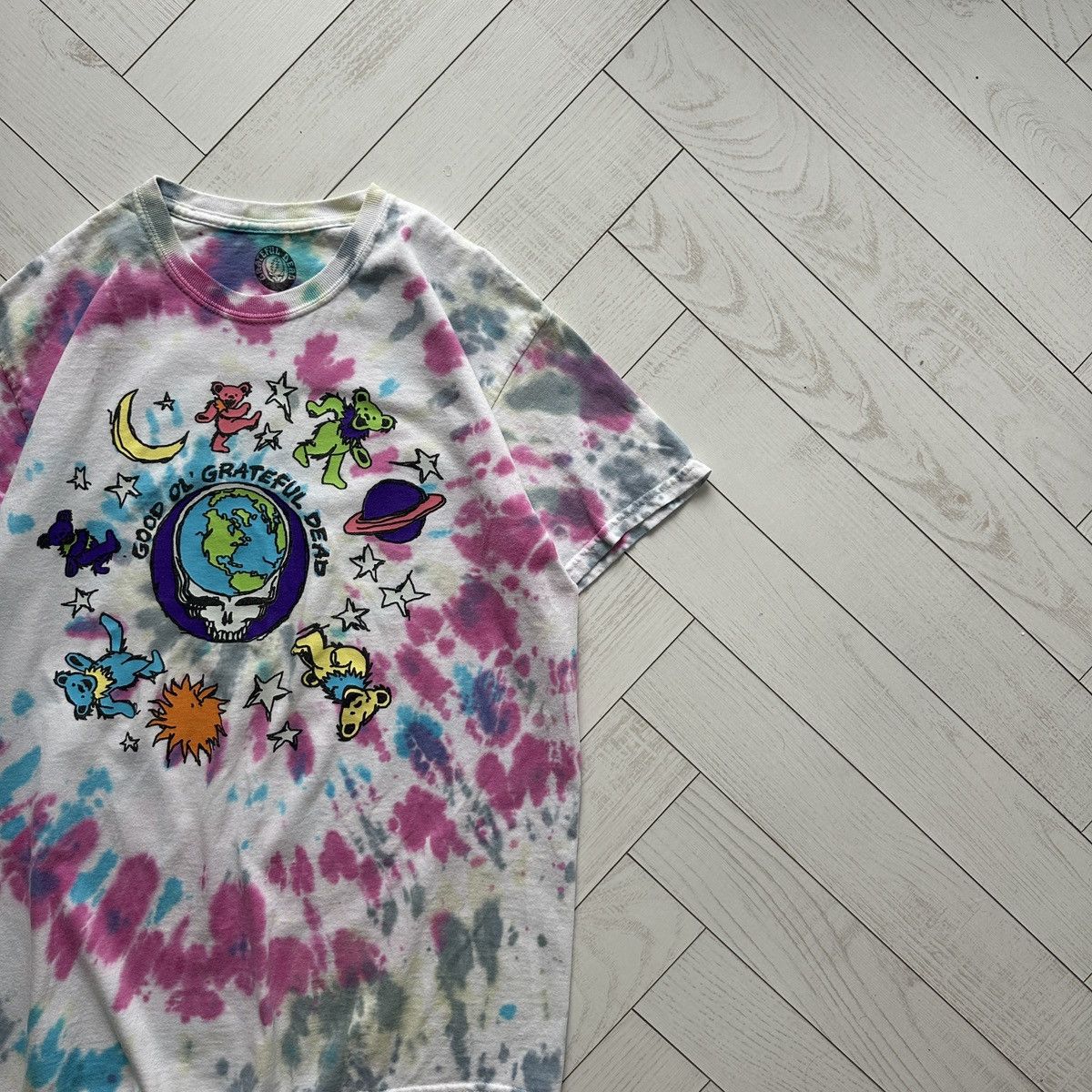 Grateful Dead Grateful Dead tie-dye psychedelic bears rock streetwear tee Size US M / EU 48-50 / 2 - 4 Thumbnail