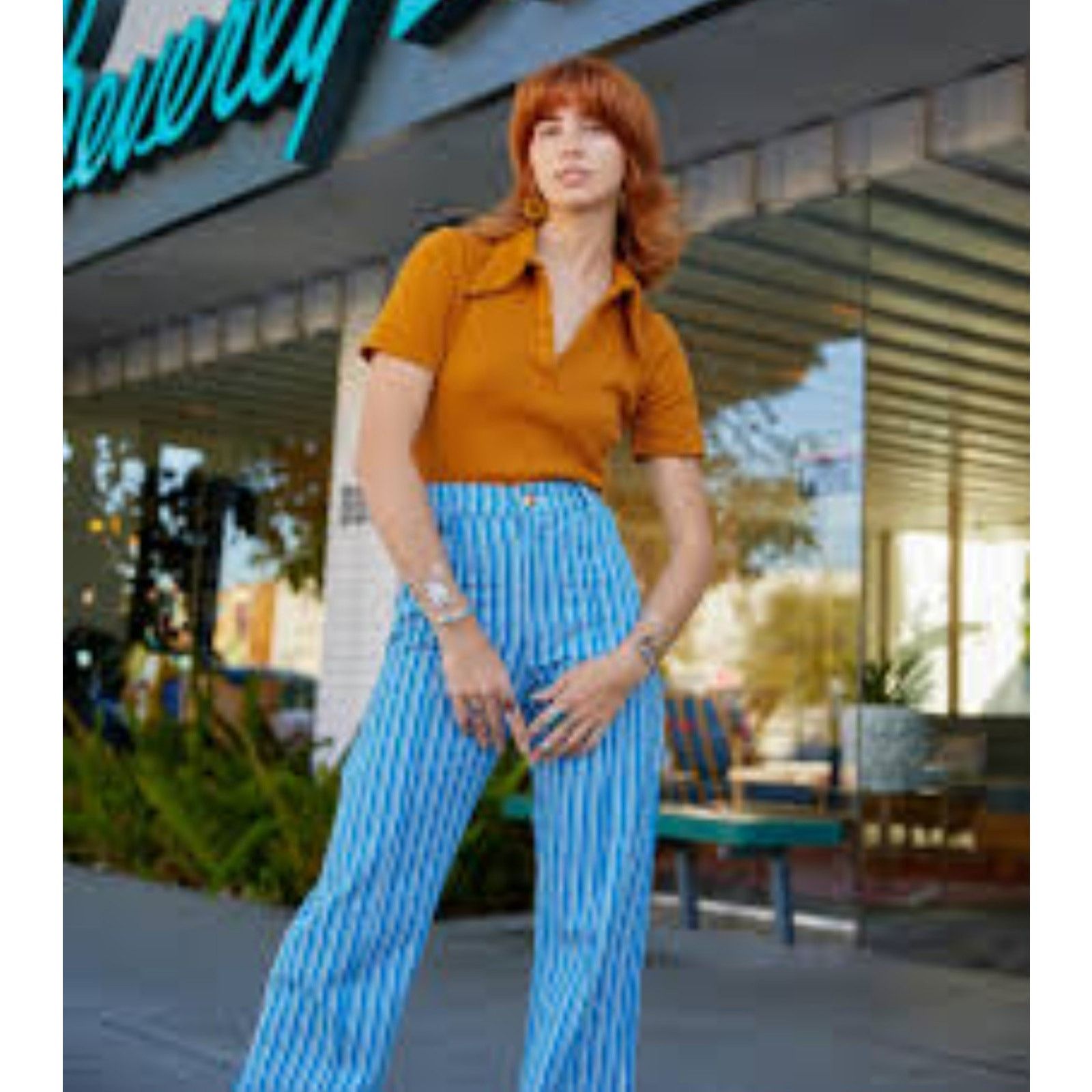 Big Bud Press Western Pants Made L.A. Striped Wide XXS