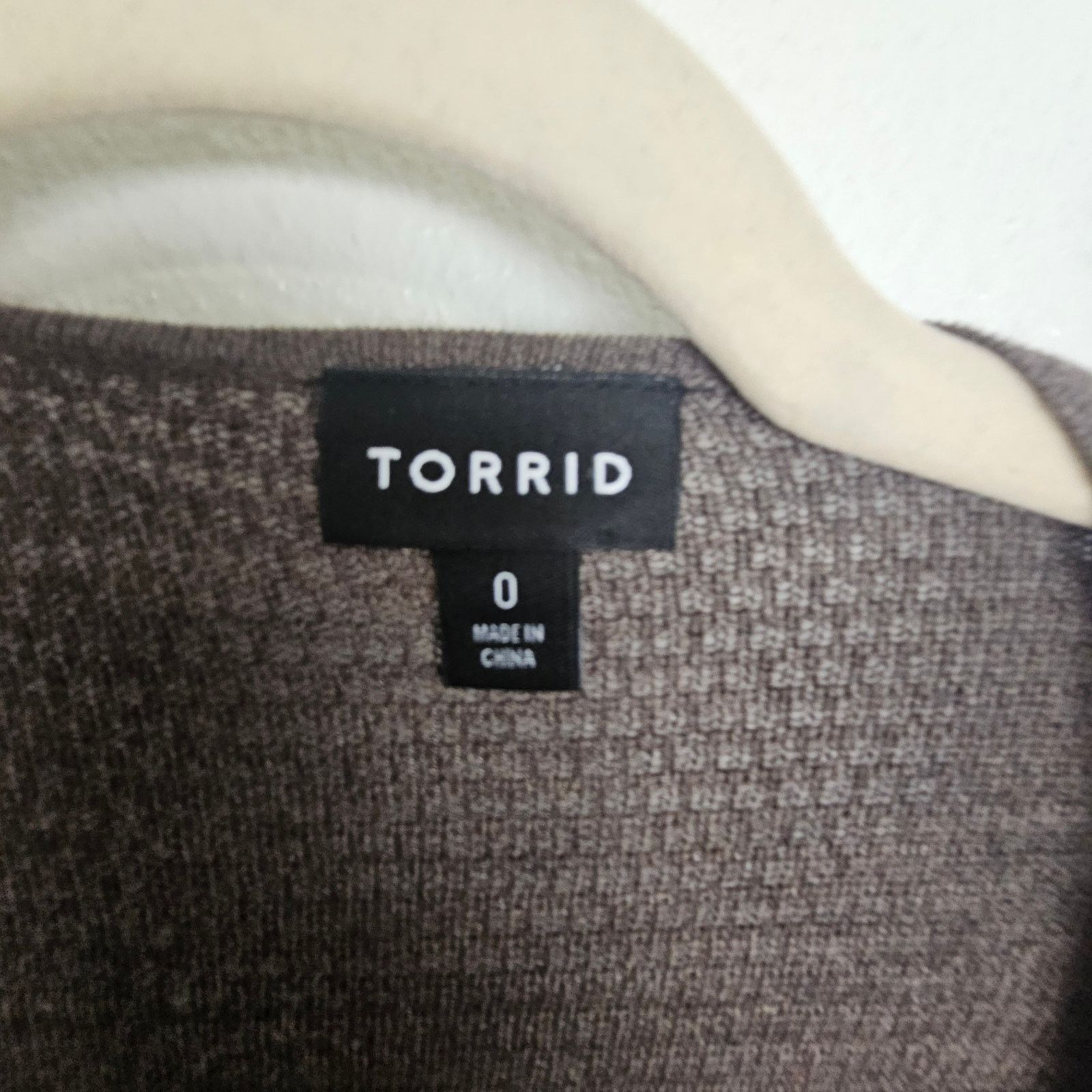 Corridor Torrid Sweater Cardigan Brown Open Front Waterfall 0X Size XL / US 12-14 / IT 48-50 - 6 Thumbnail