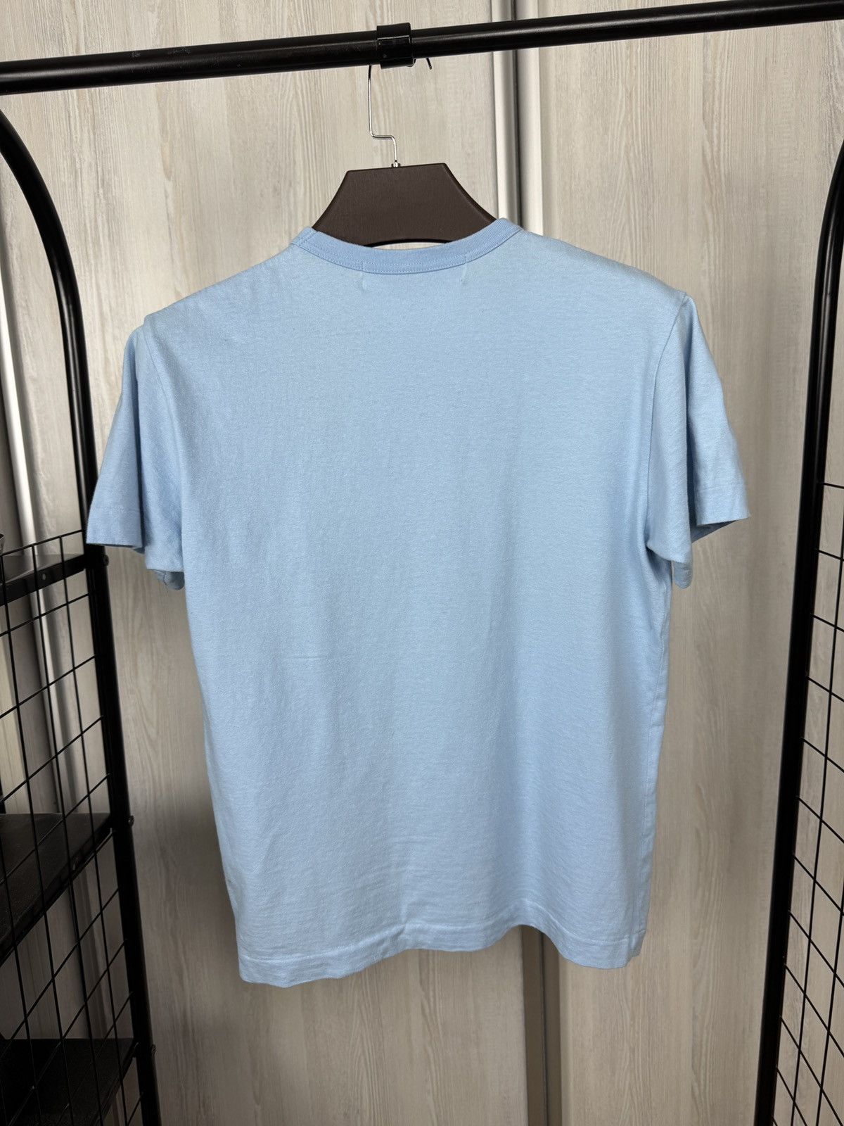 Comme des Garcons PLAY COMME des GARCONS PLAY Red Heart Blue Mens Cotton Tee Japan Size US M / EU 48-50 / 2 - 11 Thumbnail
