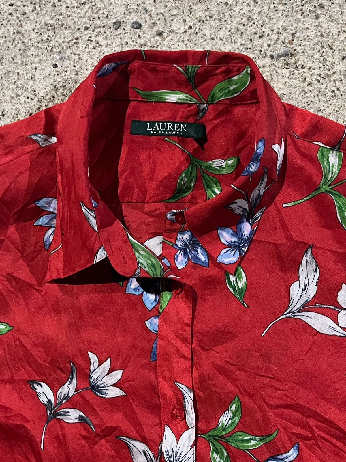 RRL Ralph Lauren × Ralph Lauren × Vintage Lauren Ralph Lauren floral- print Red Size US M / EU 48-50 / 2 - 2 Thumbnail