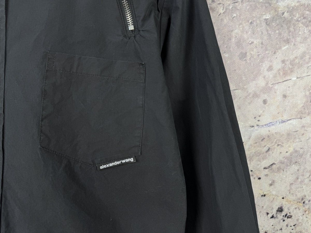 Alexander Wang Alexander Wang Black Shirt Long Sleeve Zip Detail Designer Size S / US 4 / IT 40 - 5 Thumbnail
