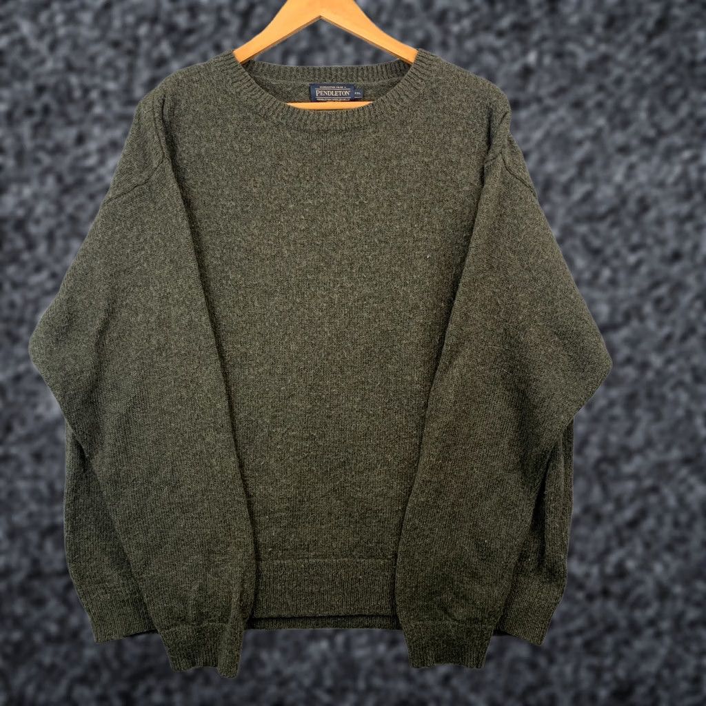 Pendleton Pendleton 100% Wool Green Knit Wool Sweater Mens 2XL Crew Neck Pullover Vintage No? (Note: Vintage is No) Size US XXL / EU 58 / 5 - 1 Thumbnail