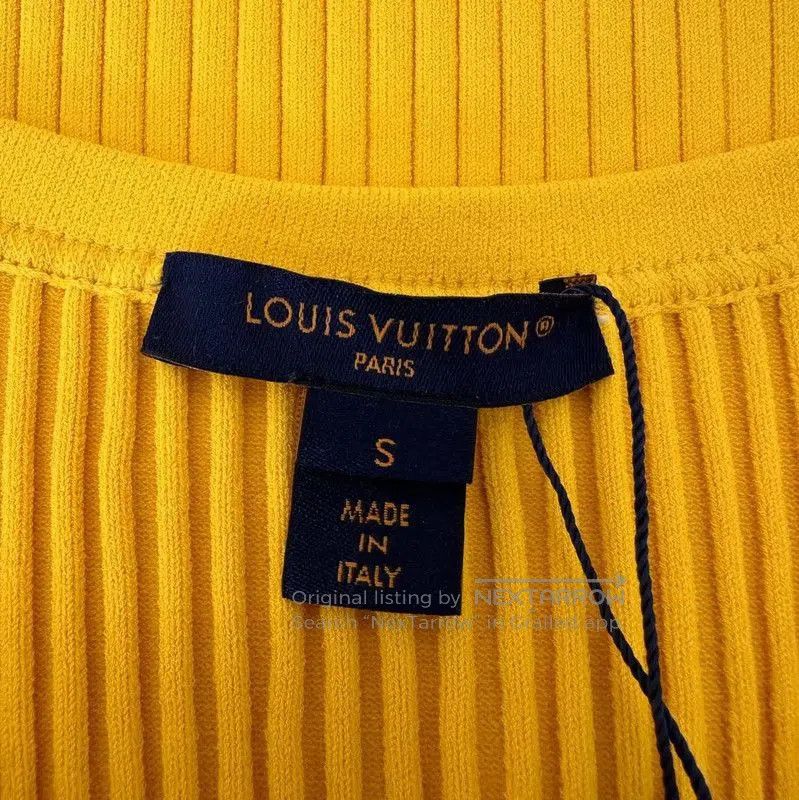 Louis Vuitton Louis Vuitton Yellow Knit Logo Top . Size S / US 4 / IT 40 - 5 Thumbnail