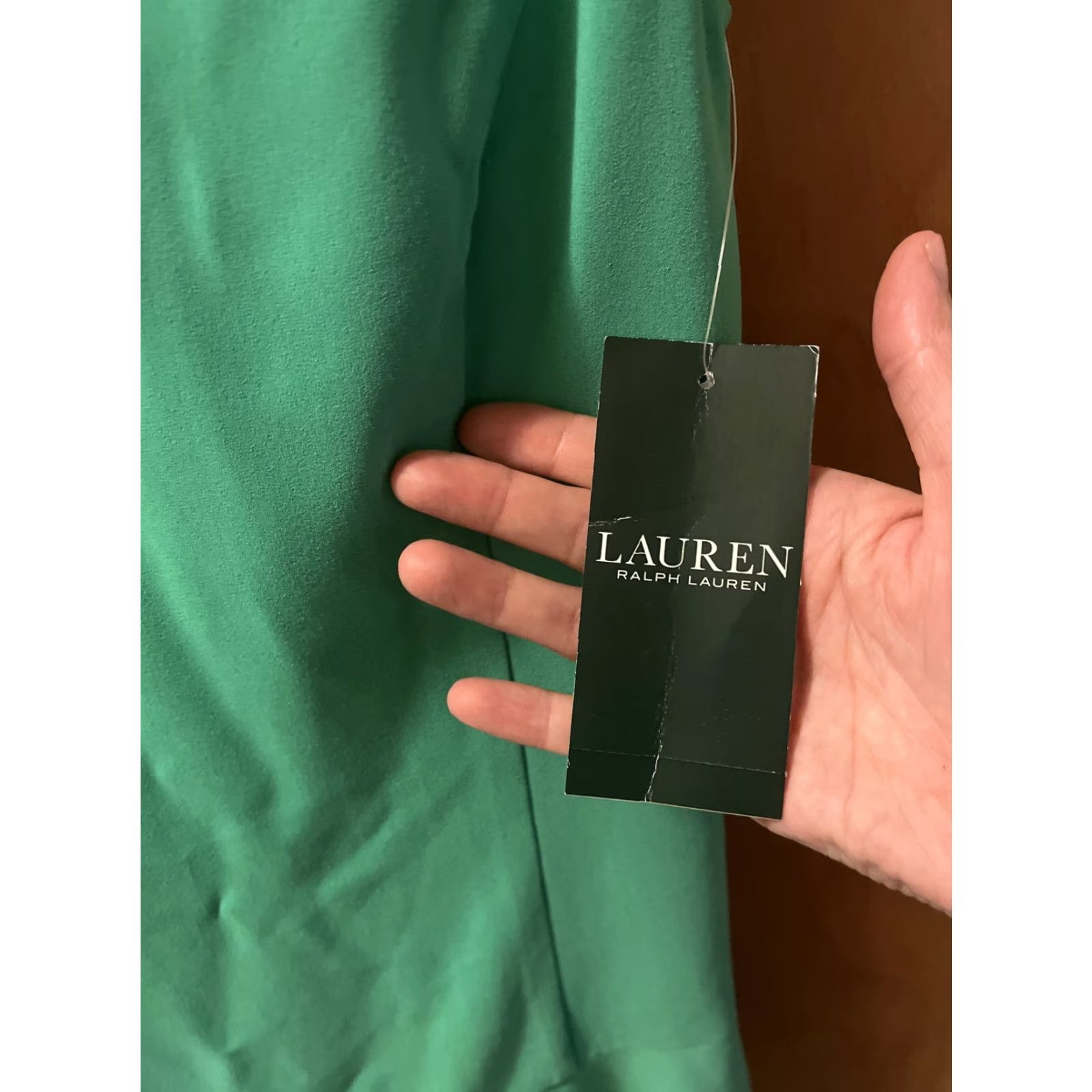 Ralph Lauren NWT Lauren Ralph Lauren Hampton Green Crepe A-Line Dress Size 4 Size S / US 4 / IT 40 - 5 Thumbnail
