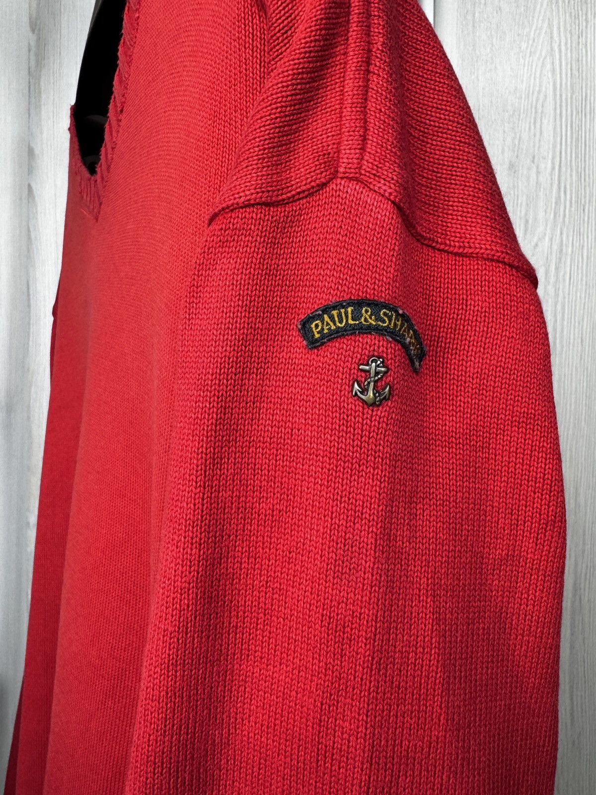 Paul & Shark Paul & Shark vintage heavy knit cotton red sweater jumper XL Size US XL / EU 56 / 4 - 7 Thumbnail