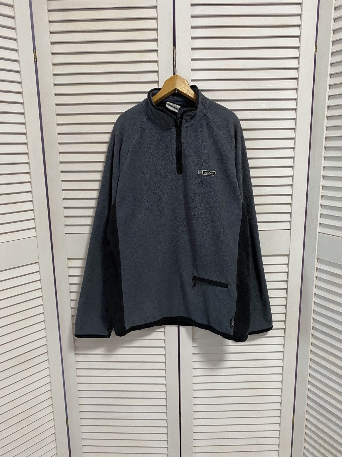 Adidas × Vintage 📽️ Vintage 80s Adidas 1/4 zip sweatshirt oversize Streetwear Size US S / EU 44-46 / 1 - 1 Thumbnail