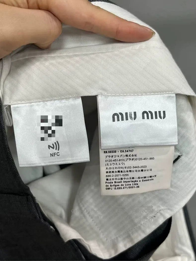 Miu Miu Miu Miu 38 Embroidered logo skirt Size 37" - 4 Thumbnail