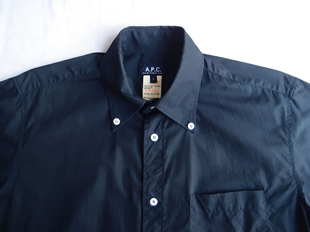 A.P.C. A.P.C. ÉTÉ 2000 Black Button Down Shirt Size2 Made in France Size US L / EU 52-54 / 3 - 3 Thumbnail