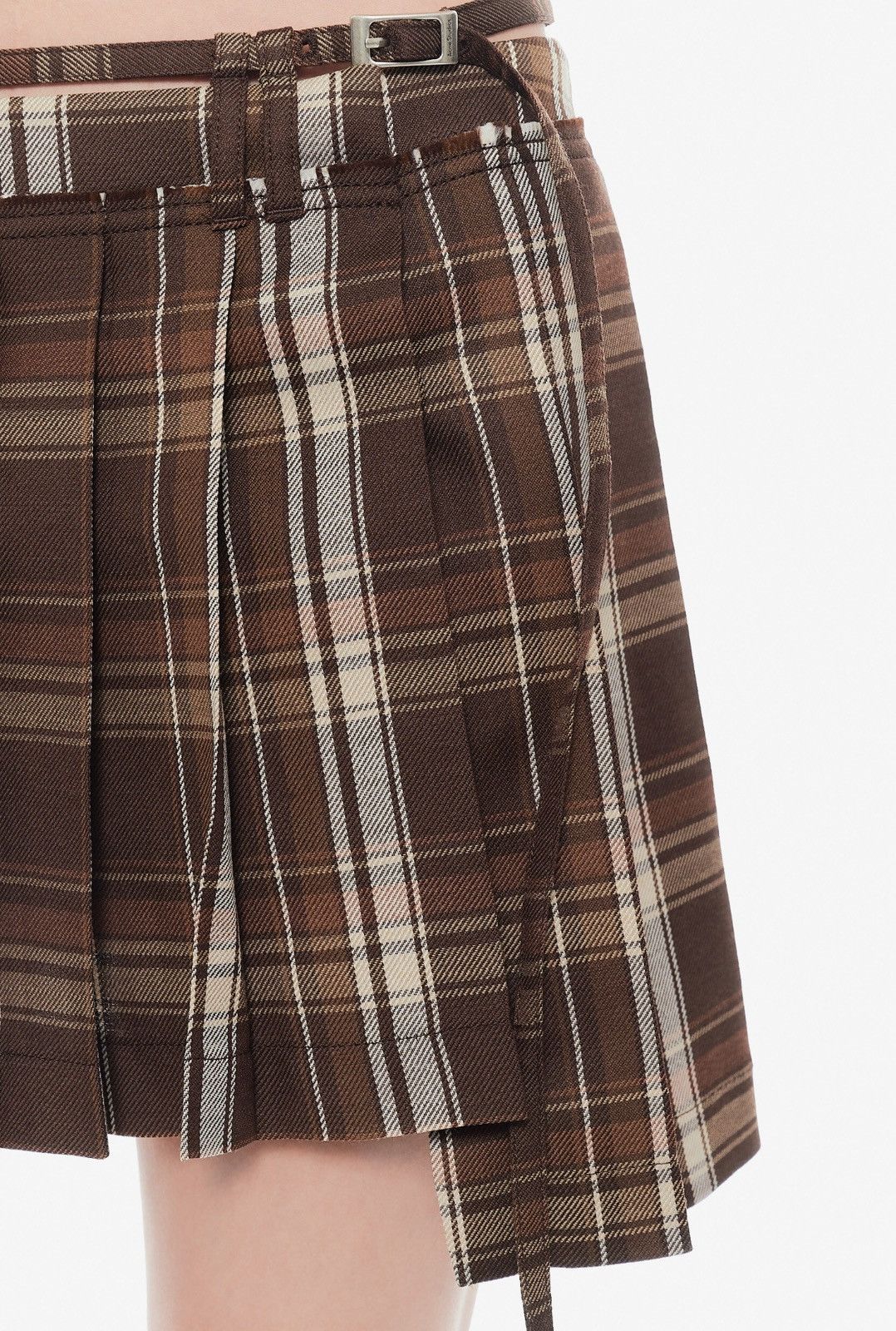 Acne Studios Last Size Acne Studios Asymmetrical Pleated Check Mini Skirt Size 26" / US 2 / IT 38 - 3 Thumbnail