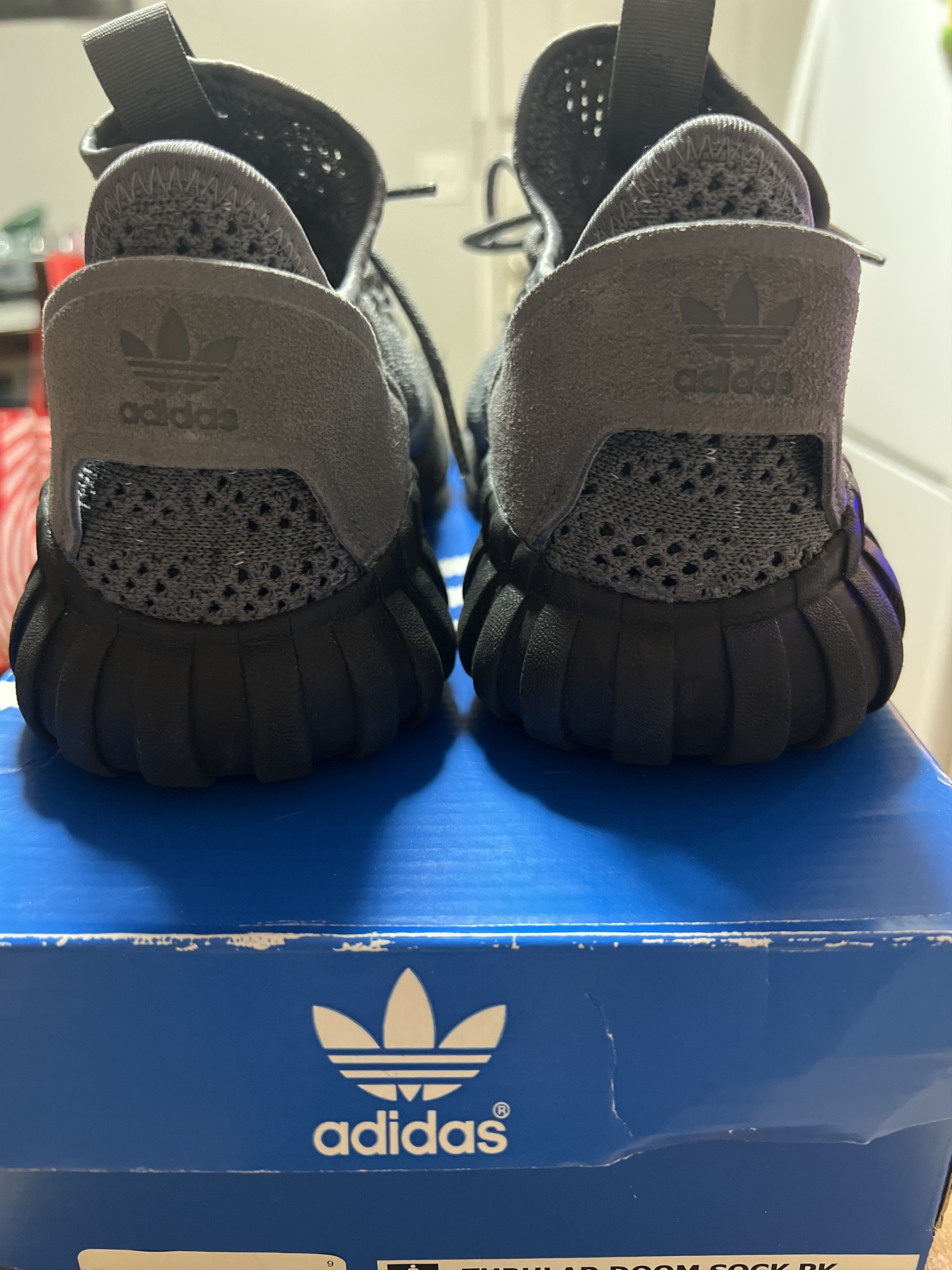 Adidas Tubular Doom Sock PrimeKnit Grey Core Black Size 9us Footwear