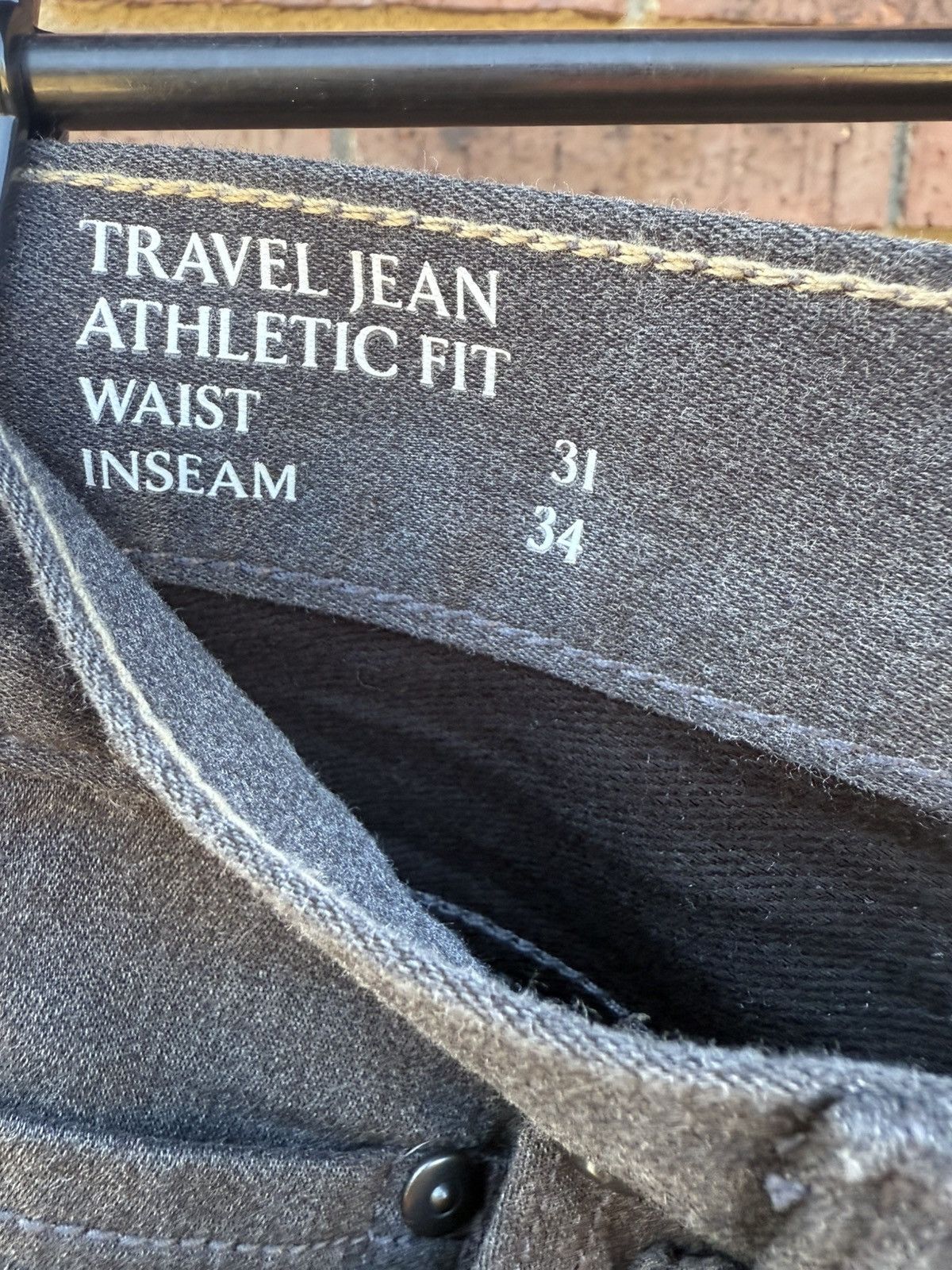 Banana Republic Banana Republic Travel Jean Pants Grey Athletic Fit Stretch Size US 31 - 3 Thumbnail