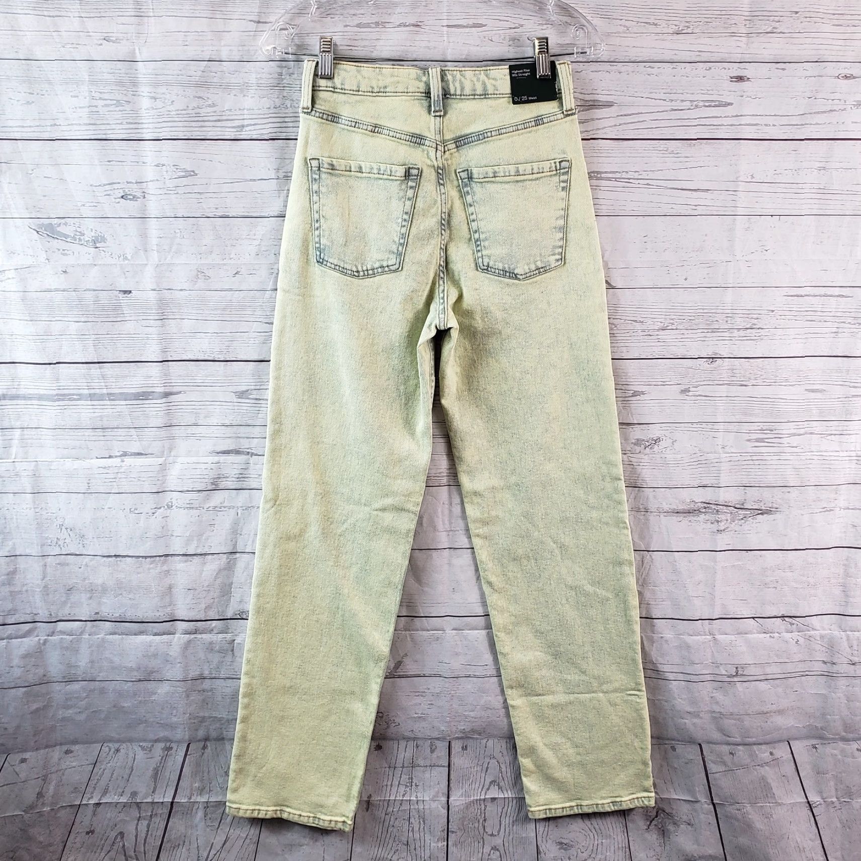 Vintage **WILD FABLE WOMEN'S HIGHEST RISE 90S STRAIGHT JEANS SIZE 0 GREEN** User: Vintage Wild Fable Women's Highest Rise 90s Straight Jeans Size 0 Green Size 25" / US 0 / IT 36 - 3 Thumbnail