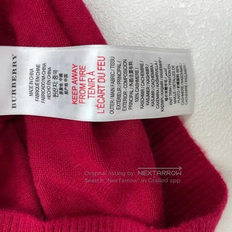 Burberry Burberry Red Cashmere Women’s Sweater. Size S / US 4 / IT 40 - 5 Thumbnail