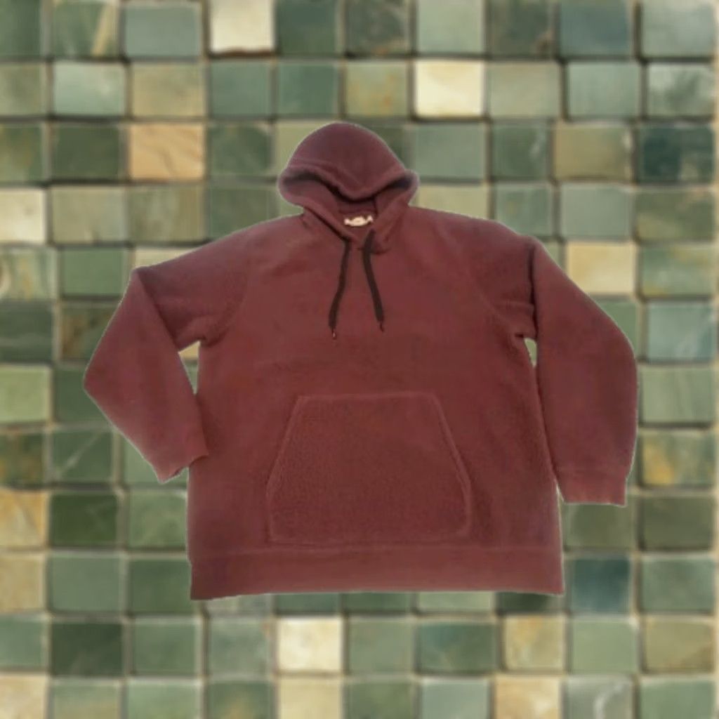 Outerknown Outerknown Pullover Hoodie Fleece Maroon Red Fuzzy Hooded XL Men Size US XL / EU 56 / 4 - 1 Thumbnail