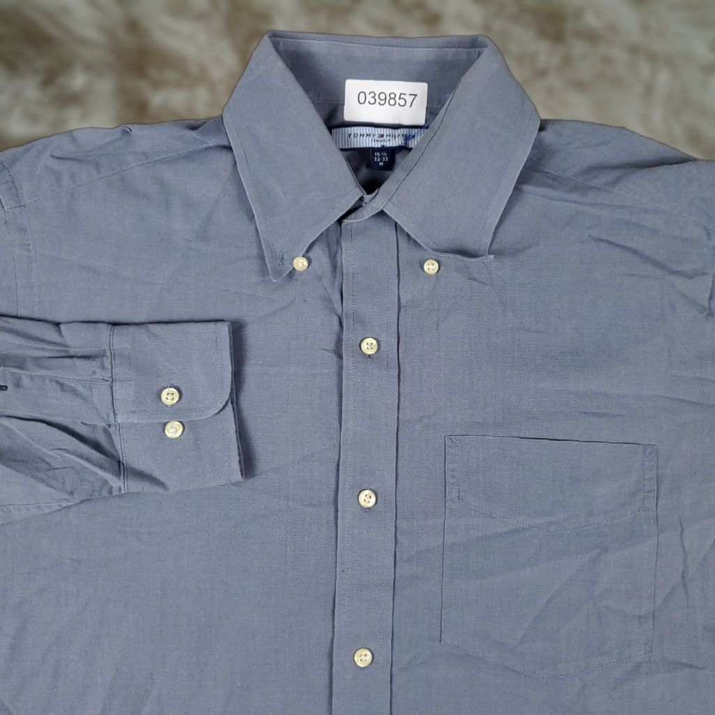 Tommy Hilfiger Tommy Hilfiger Shirt Mens Medium Blue Button-Up Long Sleeve Casual Classic Non-Iron" Size US M / EU 48-50 / 2 - 1 Thumbnail