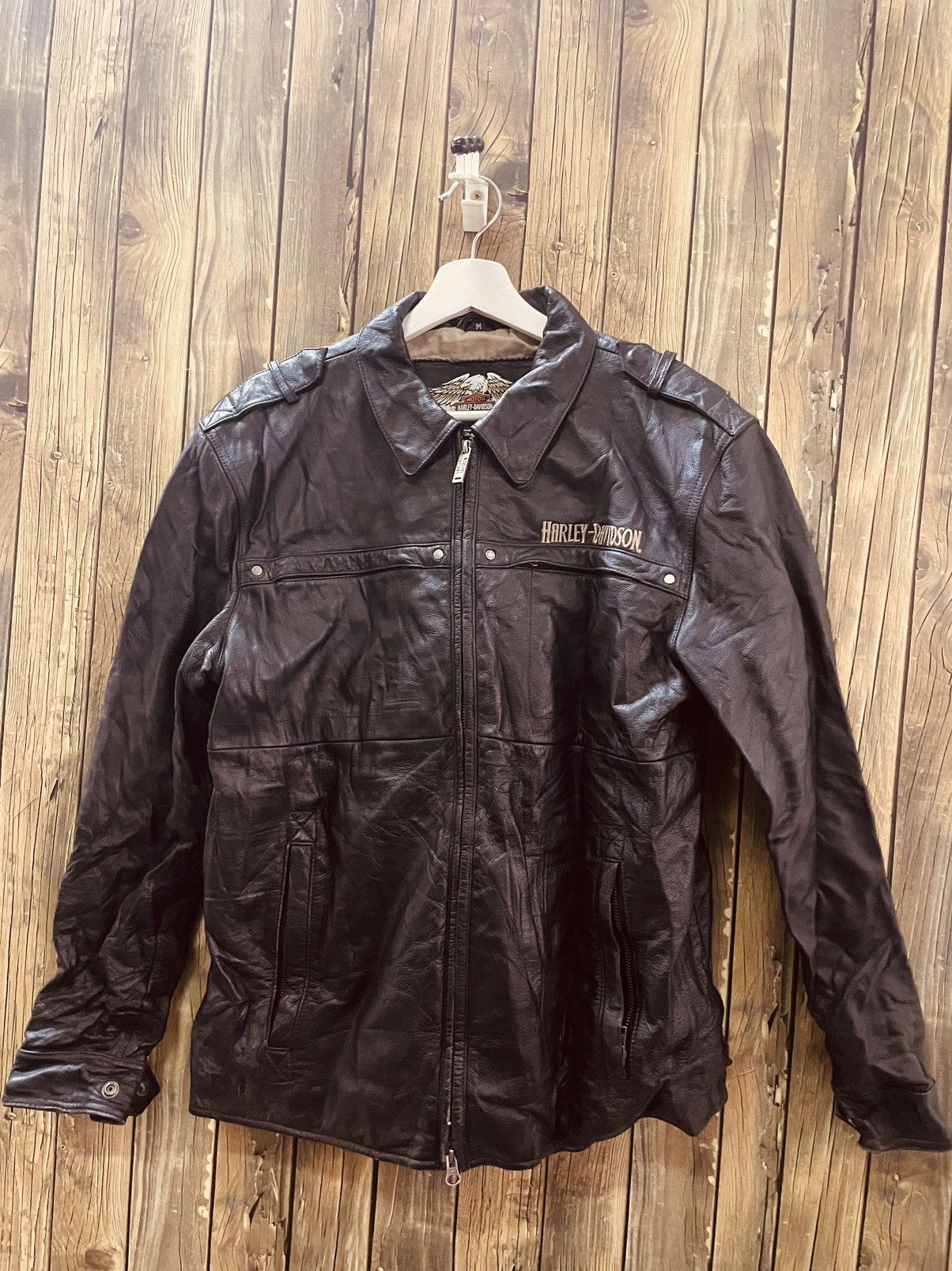 Harley Davidson × Vintage Harley Davidson vintage leather jacket Size US M / EU 48-50 / 2 - 1 Thumbnail