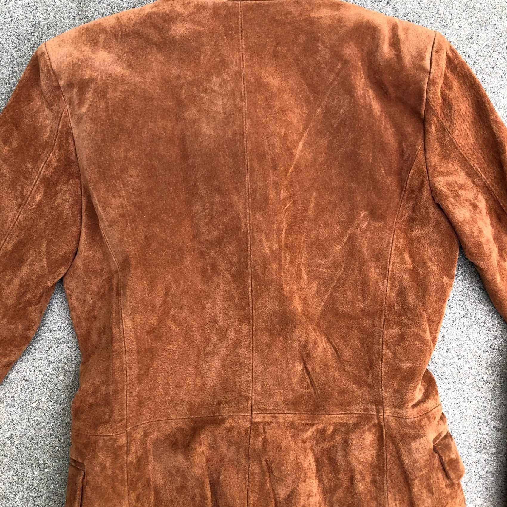 Vintage BLANKNYC Leather Suede Double Trench Coat Jacket Women's XS Brown Long Sleeve Trench Coat Mens? Size XS / US 0-2 / IT 36-38 - 4 Thumbnail
