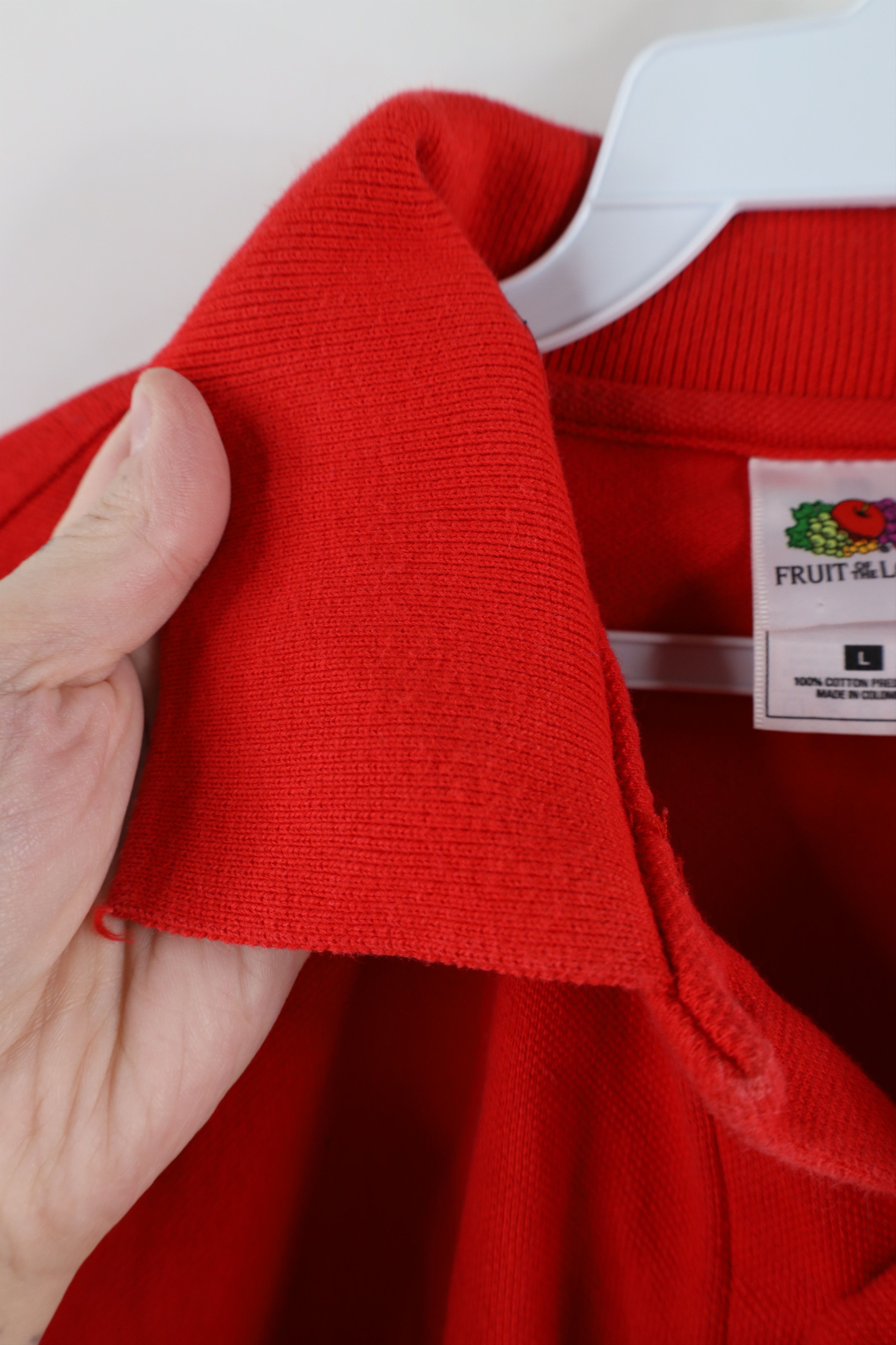 Vintage Vintage 90s Streetwear Long Sleeve Rugby Polo Shirt Red Size US L / EU 52-54 / 3 - 6 Thumbnail