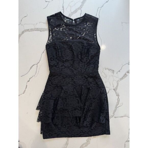 Jil Stuart Jil Stuart Lace Mini Dress in Black Size 4 Size S / US 4 / IT 40 - 1 Thumbnail